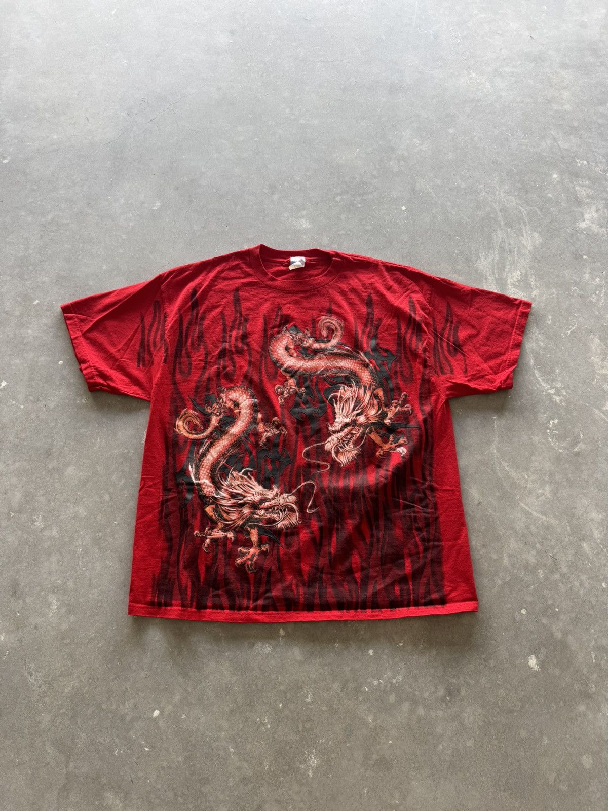 Vintage Vintage Y2K Dragon Shirt Size US XXL / EU 58 / 5 - 1 Thumbnail