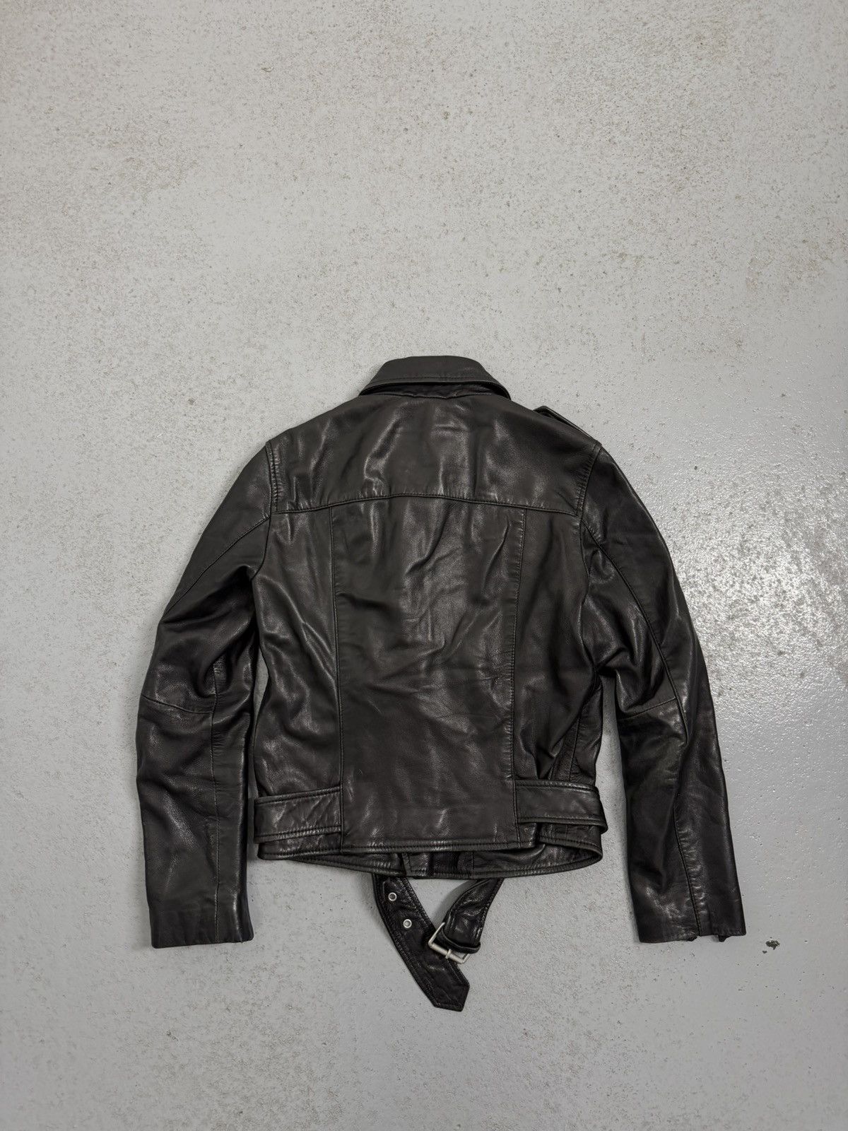 Allsaints Allsaints Leather Biker Belted Jacket Size S / US 4 / IT 40 - 14 Thumbnail