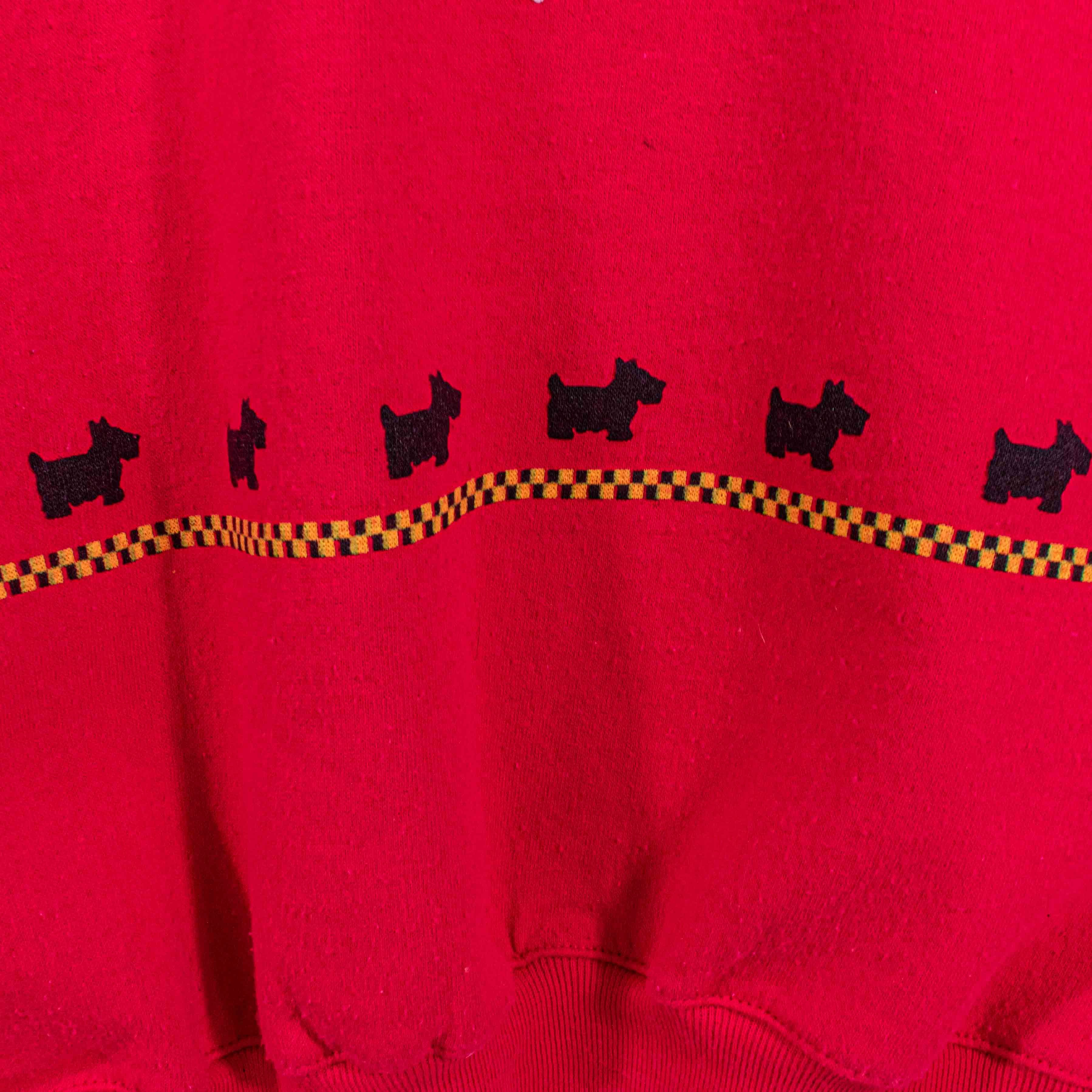 Vintage Scottish Terrier Scottie Dog AOP Sweatshirt VTG 90s Animal Size US S / EU 44-46 / 1 - 5 Thumbnail