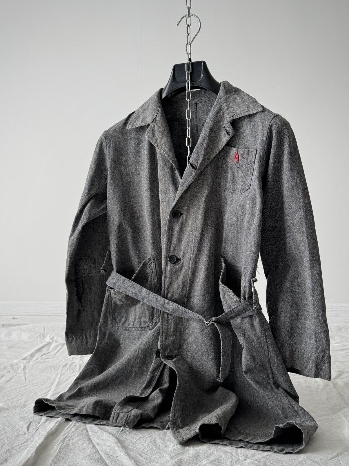 Vintage 1950s Women's Vintage French Workwear Chambray Atelier Coat Size US S / EU 44-46 / 1 - 1 Thumbnail