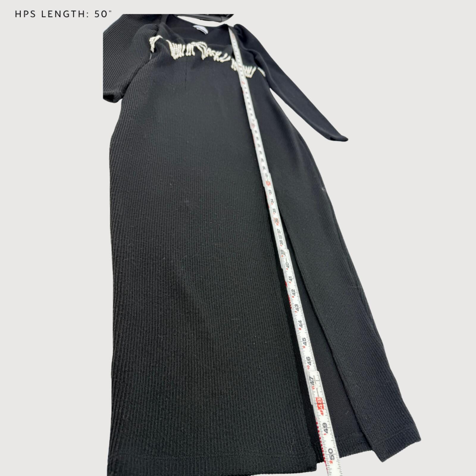 Other Saylor Alina Ribbed Midi Dress Bell Sleeve Black XS Size XS / US 0-2 / IT 36-38 - 6 Thumbnail
