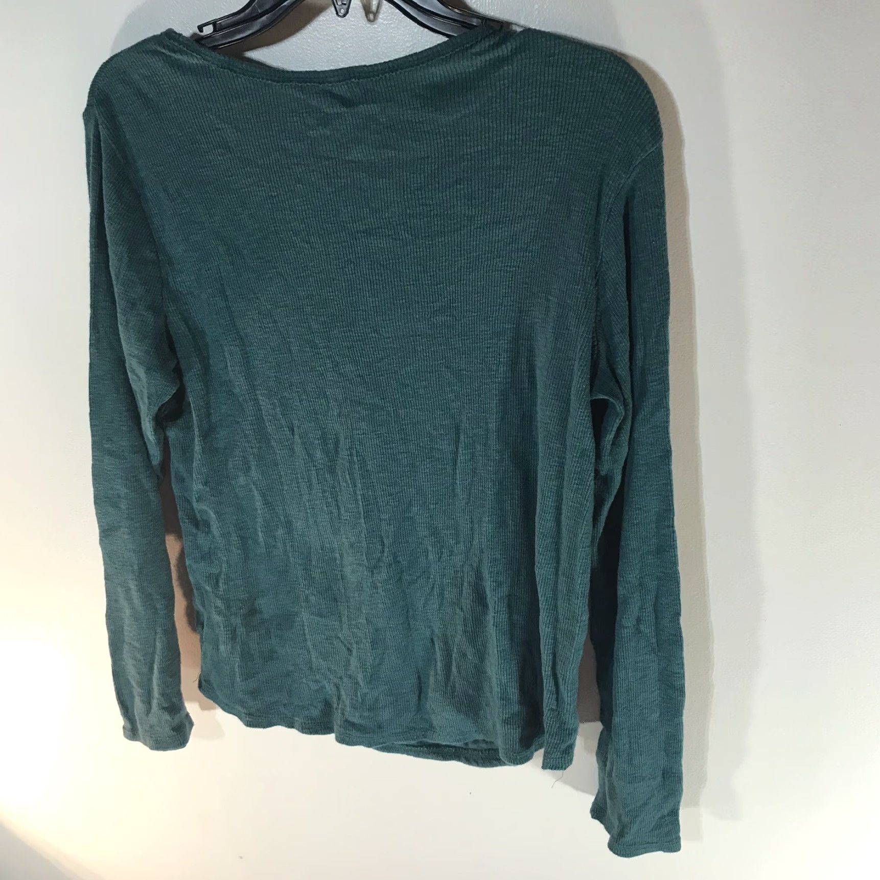 Vintage VINTAGE Sonoma Women's Waffle Knit Blouse Long Sleeve Pullover Size L Green Casual Fall Winter Size L / US 10 / IT 46 - 2 Thumbnail