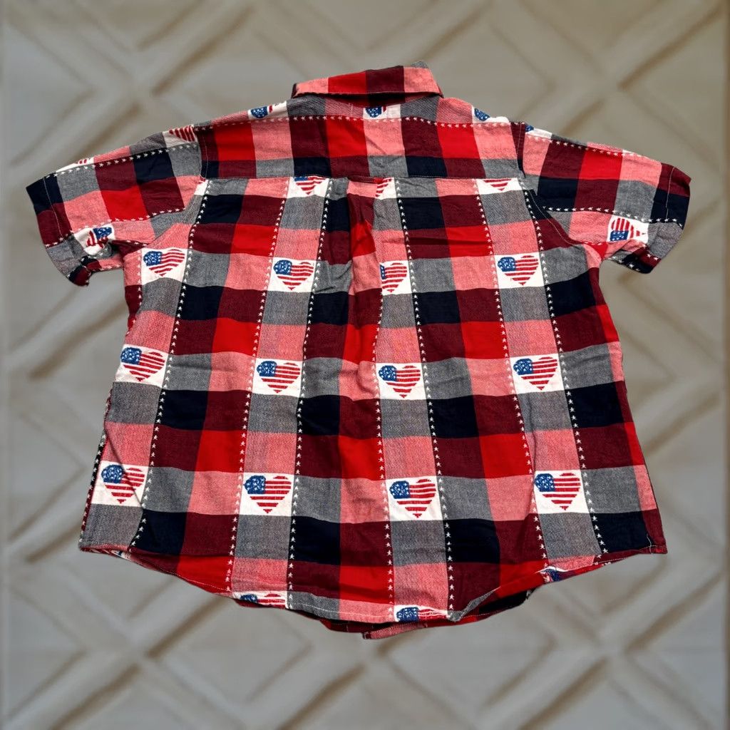 Vintage VINTAGE Just Class Button-Up Shirt Womens XL Plaid Red 90s USA Casual Short Sleeve Knit Cotton Size XL / US 12-14 / IT 48-50 - 1 Thumbnail