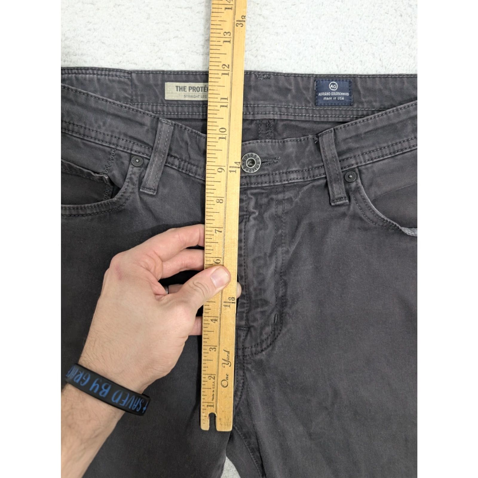 Vintage VINTAGE AG Adriano Goldschmied 5 Pocket Pants Mens 33 Gray Straight Leg The Protégé 90s? Size US 33 - 3 Thumbnail