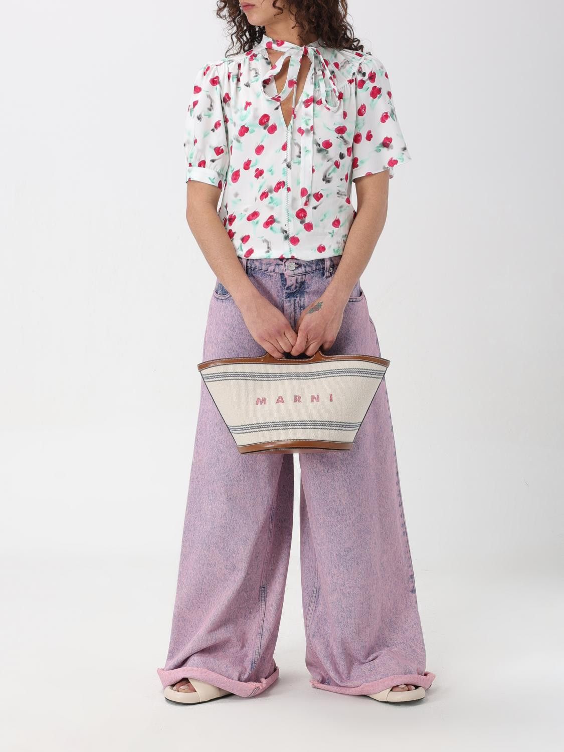 Marni o1y1125 Blouse in Multicolor Size M / US 6-8 / IT 42-44 - 2 Thumbnail