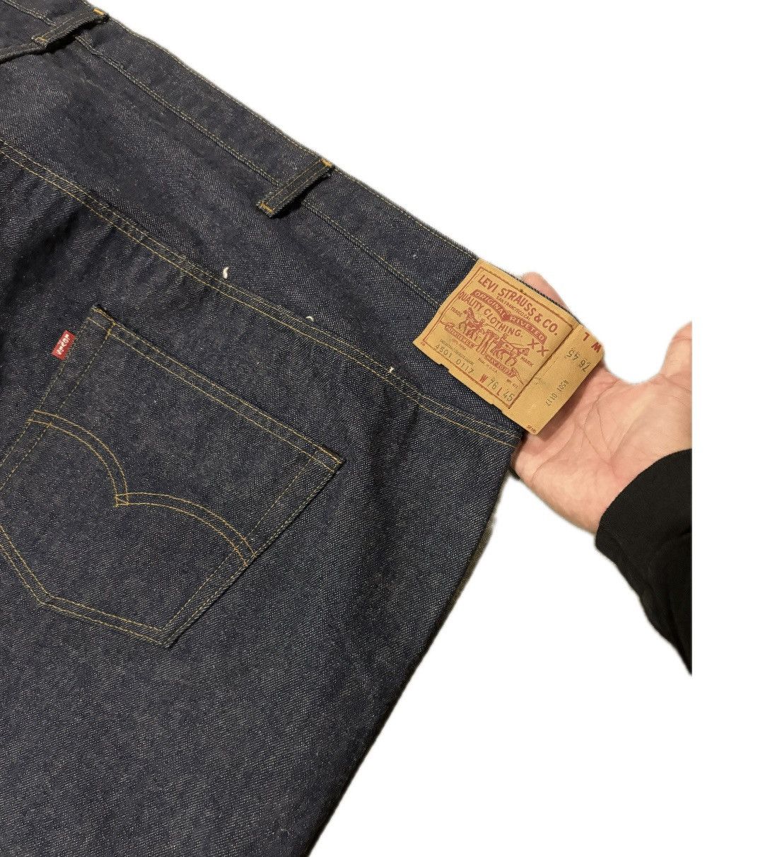Levi's Vintage Clothing × Vintage 1970’s Levi’s 501 Display Redline button #524 size w76 L45 Size US 44 / EU 60 - 4 Thumbnail