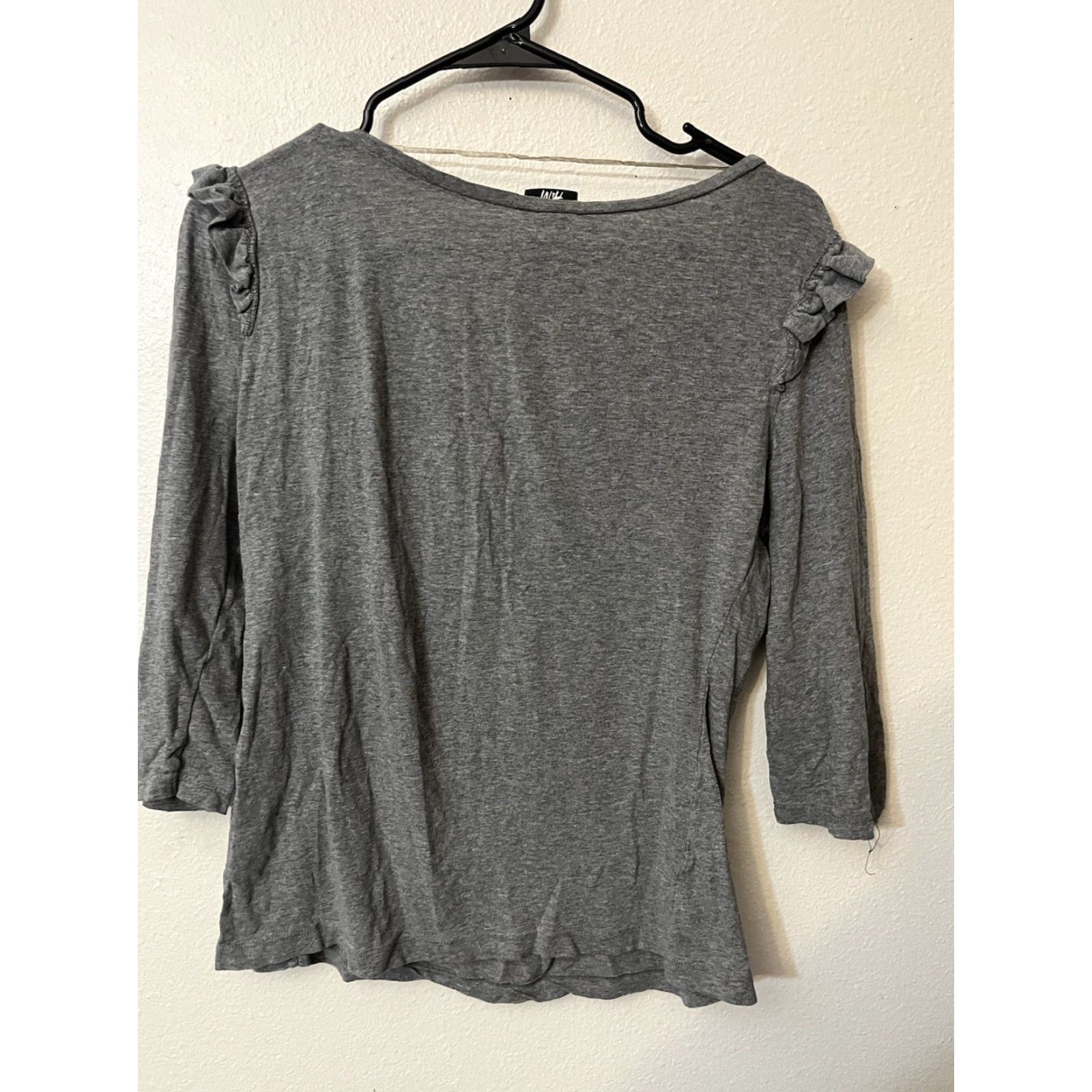 H&M H&M Knit Sweater Blouse Women's M Gray 3/4 Sleeve Round Neck Cotton Knit Casual Modern 90s Womens Size M / US 6-8 / IT 42-44 - 3 Thumbnail