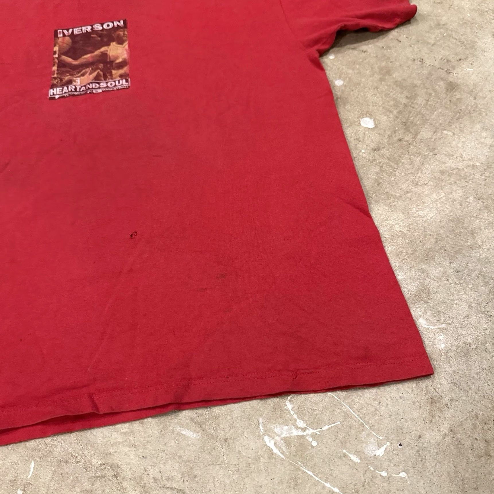 Reebok VINTAGE Reebok Shirt Mens XL Red The Answer Distressed Limited Edition 90s Retro Sports City Classic Size US XL / EU 56 / 4 - 7 Thumbnail