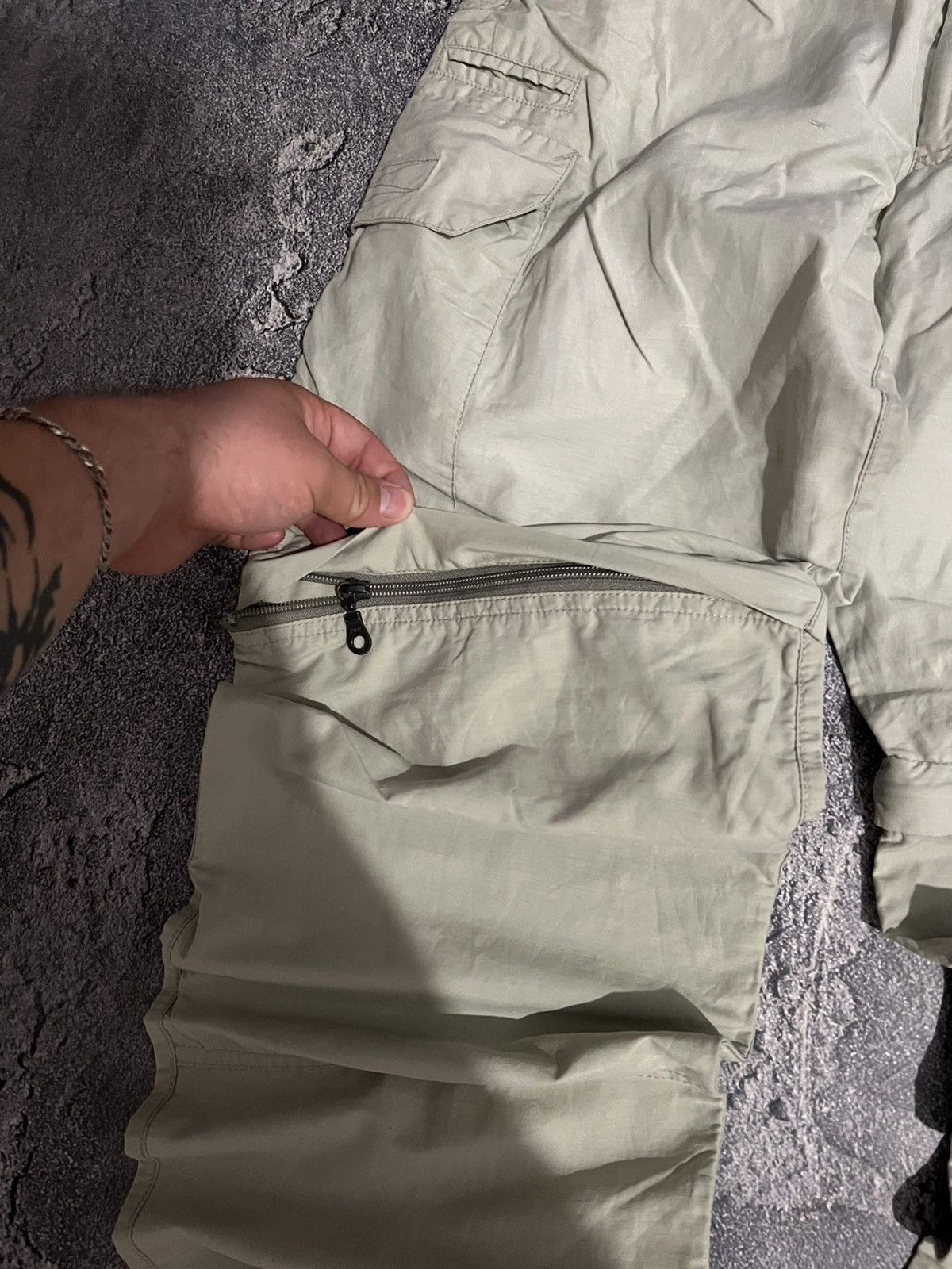 Japanese Brand Japanese Transformer Sweatpants — Vintage Beige Wide Leg Size US 32 / EU 48 - 5 Thumbnail