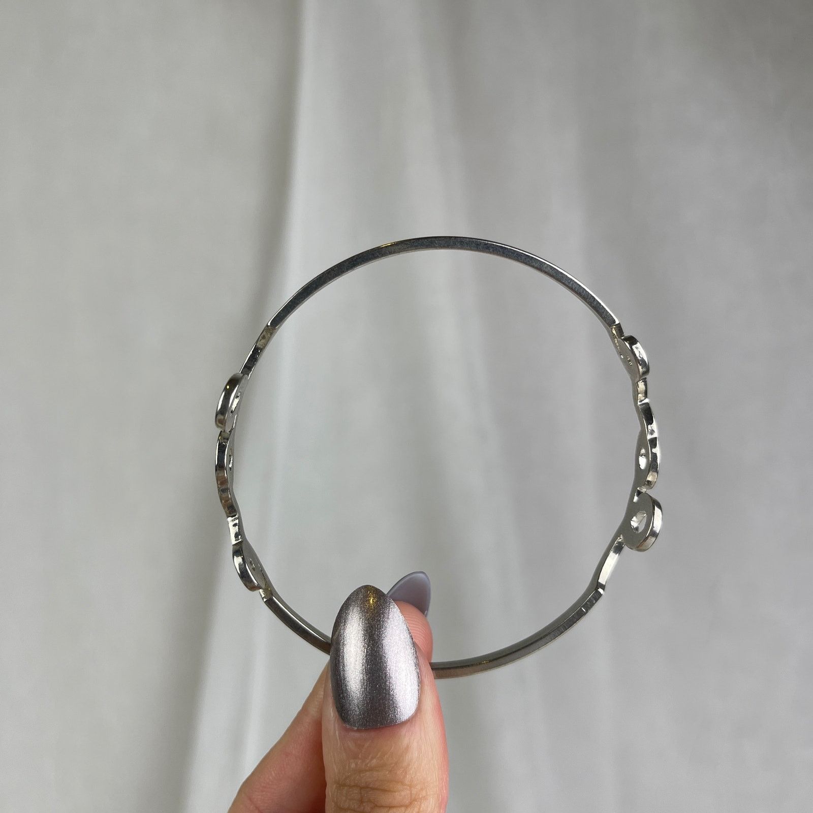 Other Dainty Silver LOVE Bangle Bracelet Minimalist Romantic NWOT Size ONE SIZE - 13 Thumbnail