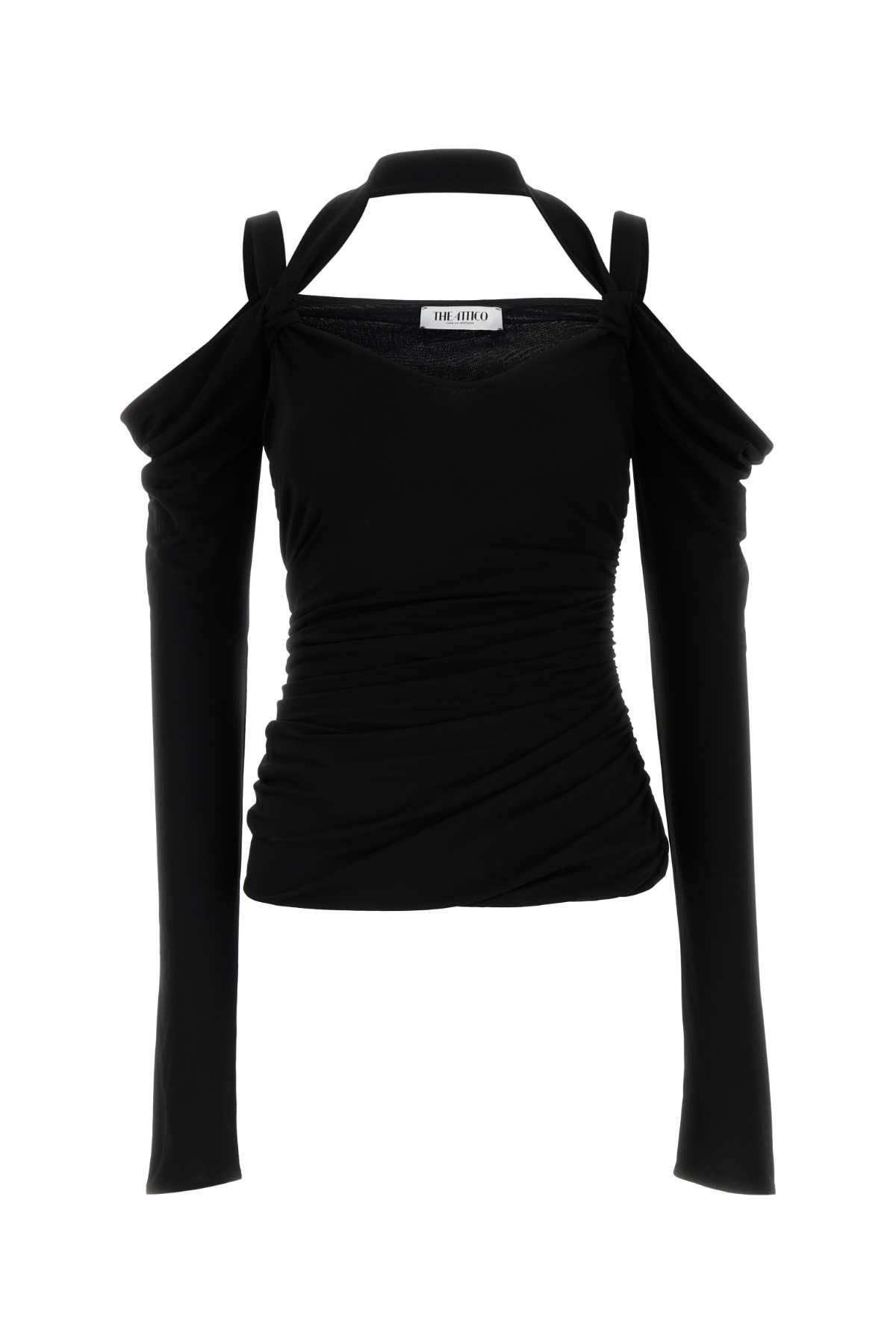 The Attico Black Crepe Top Size XS / US 0-2 / IT 36-38 - 1 Thumbnail