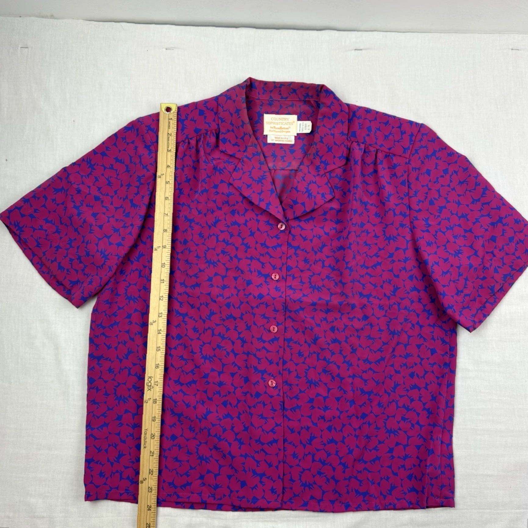 Pendleton VINTAGE Pendleton Button-Up Shirt Womens 14 Pink Geometric 90s Classic Womens Size XL / US 12-14 / IT 48-50 - 6 Thumbnail