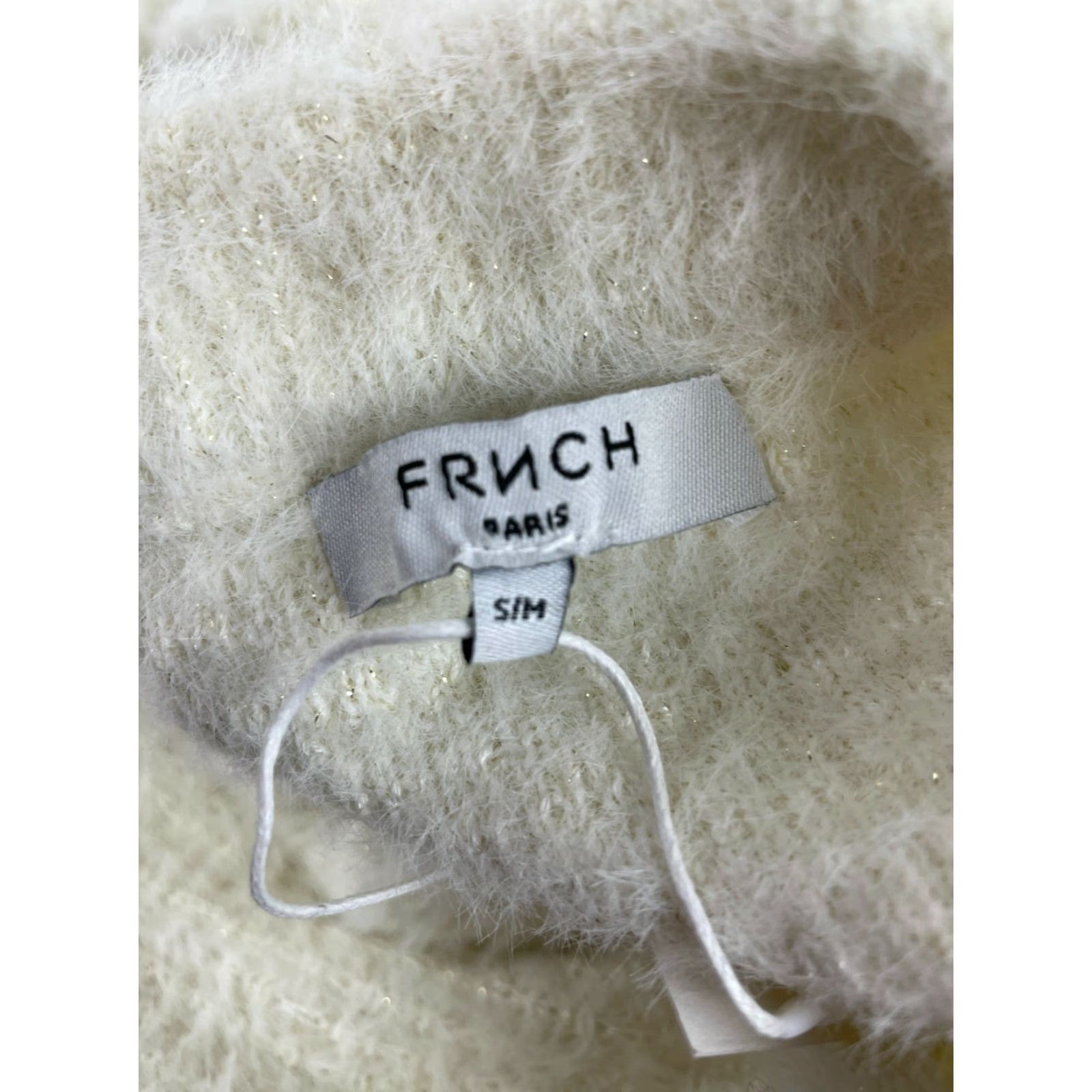 Vintage FRNCH Sweater Women's S/M Cream Gold Metallic Fuzzy Pullover Crew Neck NWT Satin? Size S / US 4 / IT 40 - 8 Thumbnail