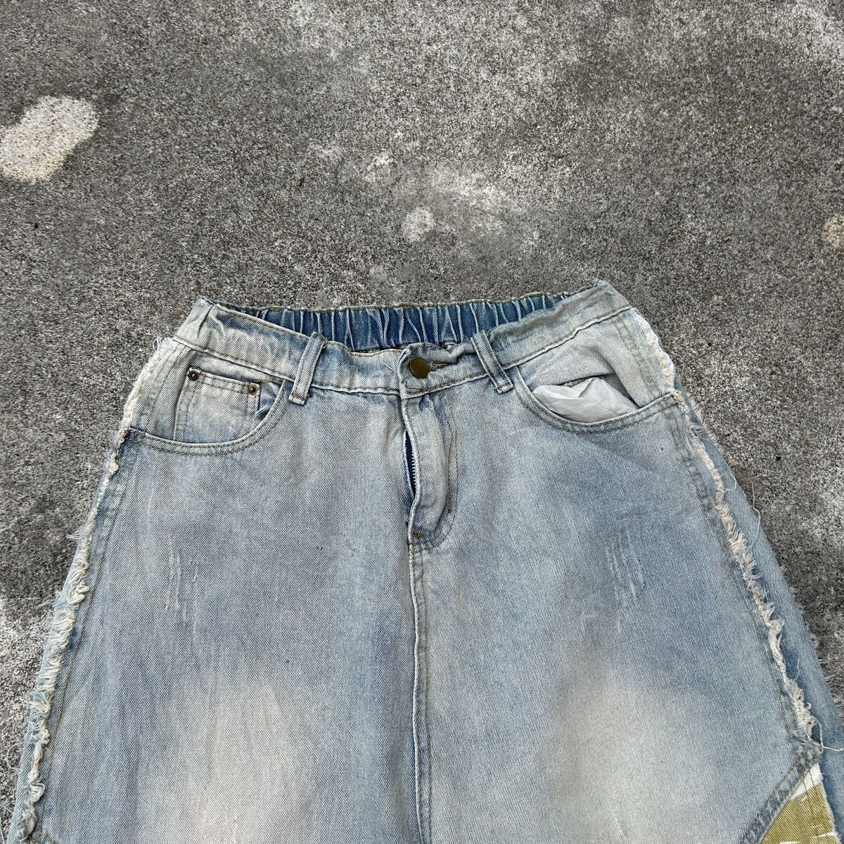Japanese Brand Loose Jeans Patchwork Paint Style *kapital Stlye Size US 27 - 9 Thumbnail
