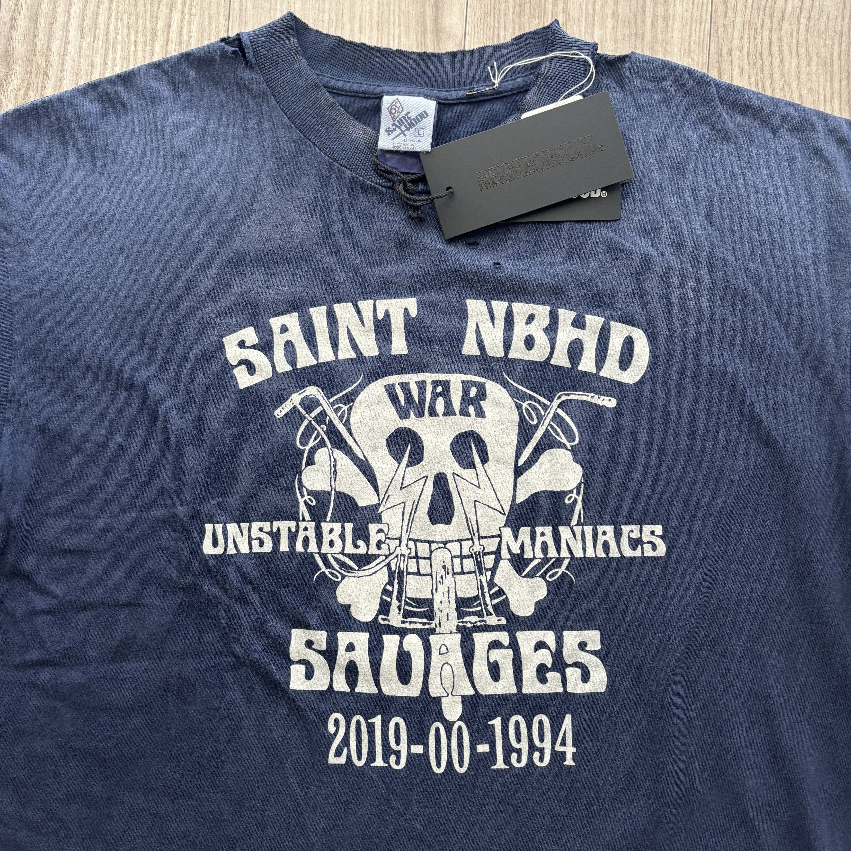 Neighborhood × Saint Michael Saint Michael x Neighborhood Saint NBHD Savages Tee Size US L / EU 52-54 / 3 - 3 Thumbnail