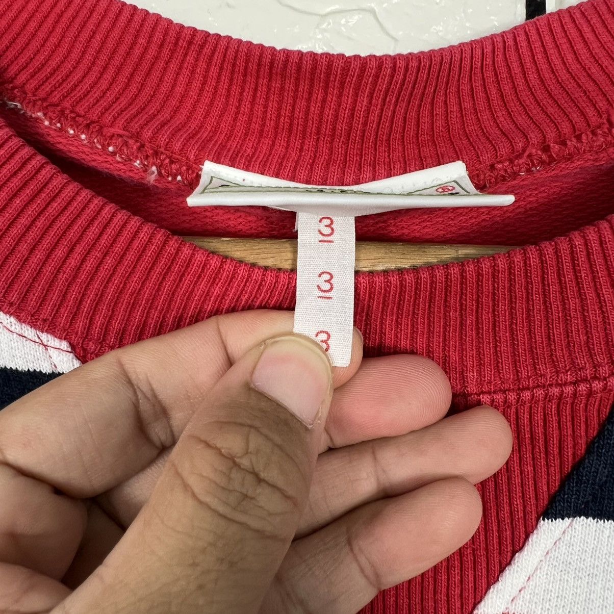 Lacoste CHEMISE LACOSTE Center Logo Striped Sweatshirt #4292-C195 Size US M / EU 48-50 / 2 - 10 Thumbnail