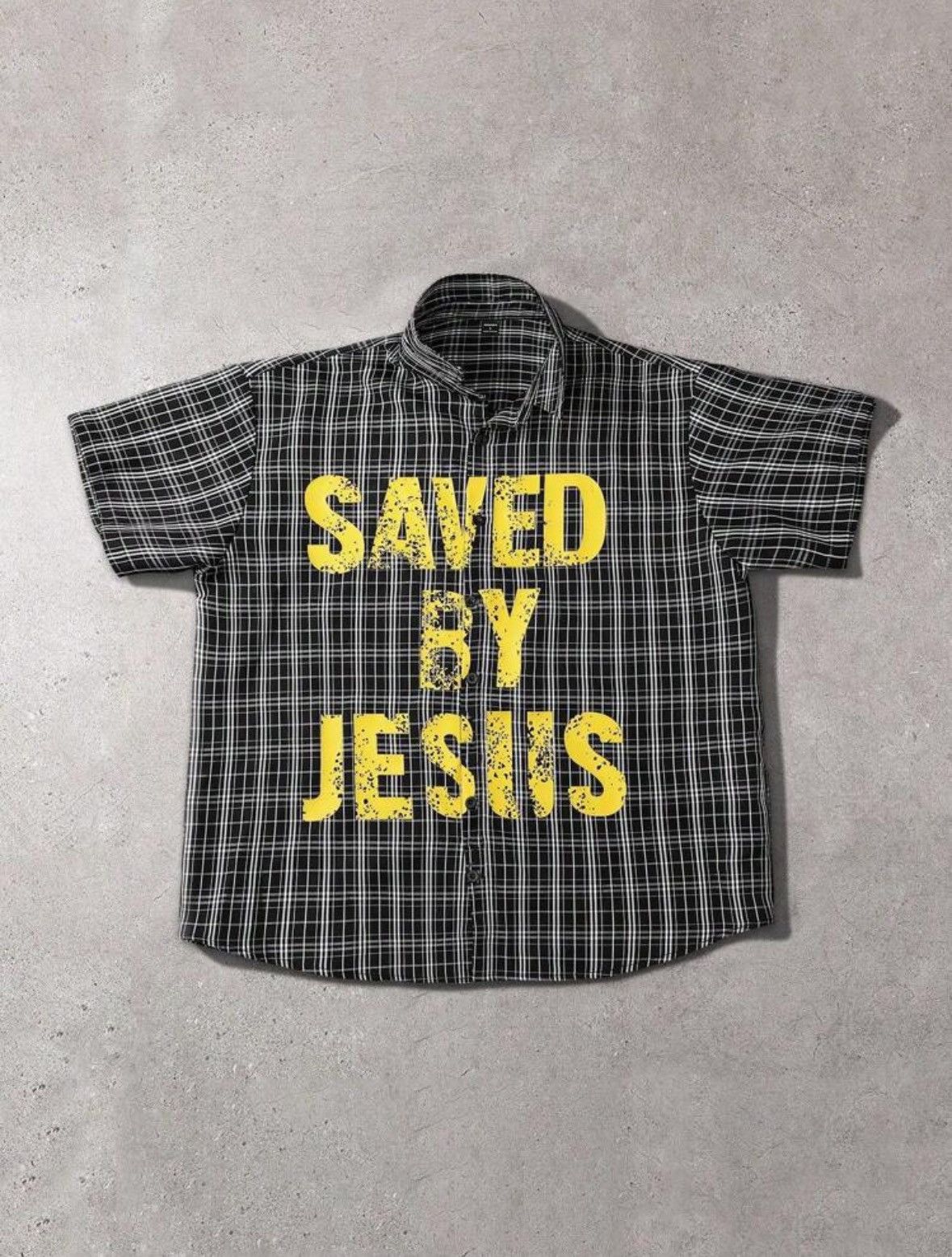 Vintage street wear "saved by jesus" botton up shirt Size US M / EU 48-50 / 2 - 1 Thumbnail