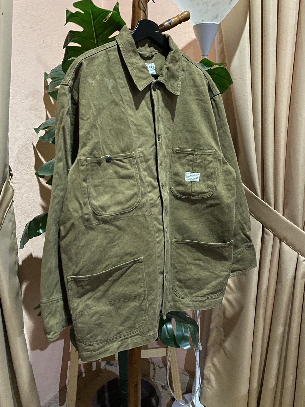 Vintage Off Road Khaki Canvas Work Jacket Utility Chore Coat Size US M / EU 48-50 / 2 - 5 Thumbnail