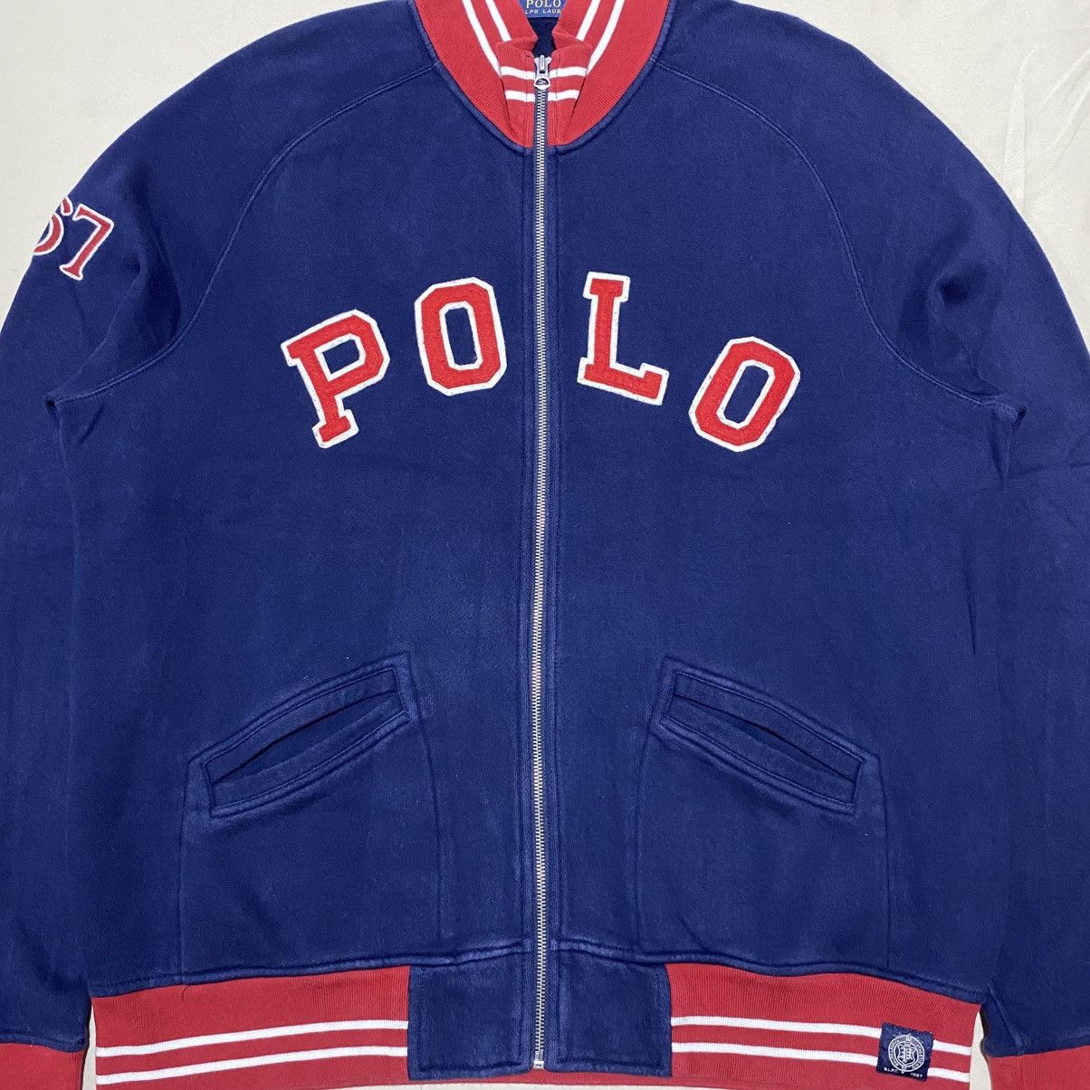 Polo Ralph Lauren Vintage Polo Ralph Lauren Track Jacket Sweatshirt Full Zip Size US XL / EU 56 / 4 - 2 Thumbnail
