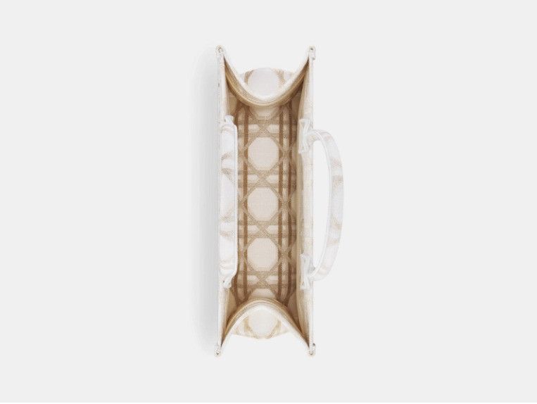 Dior o1w1db10325 Size: OS / M1296 Medium Tote Bag in White & Gold Size ONE SIZE - 3 Thumbnail