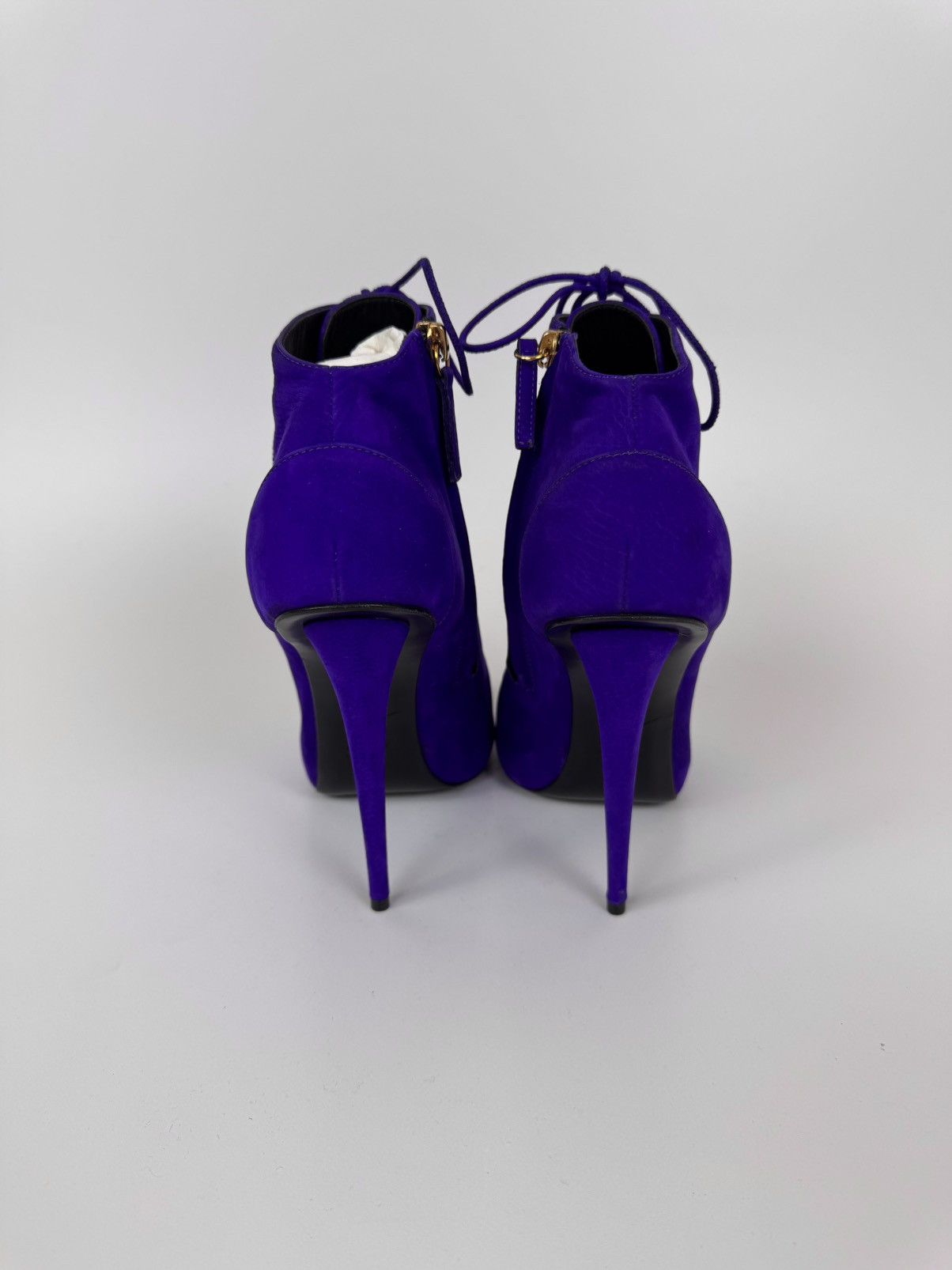 Designer × Giuseppe Zanotti Giuseppe Zanotti Open Ankle Boots Suede Stiletto High Heel Size US 10 / IT 40 - 6 Thumbnail