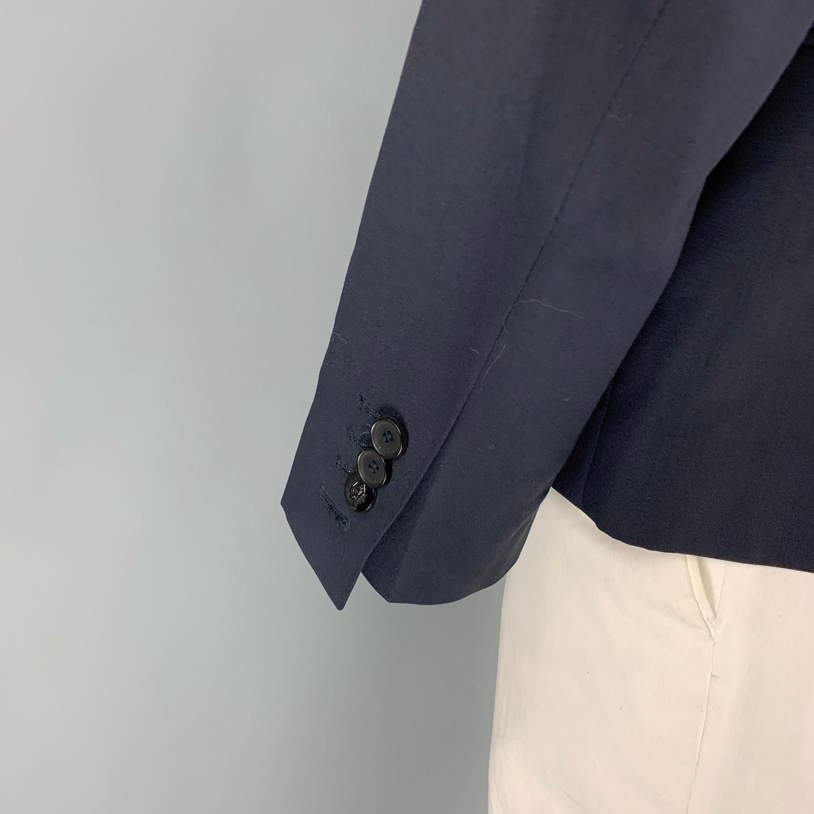 The Kooples THE KOOPLES Size 44 Navy Wool Notch Lapel Sport Coat Size 44R - 4 Thumbnail