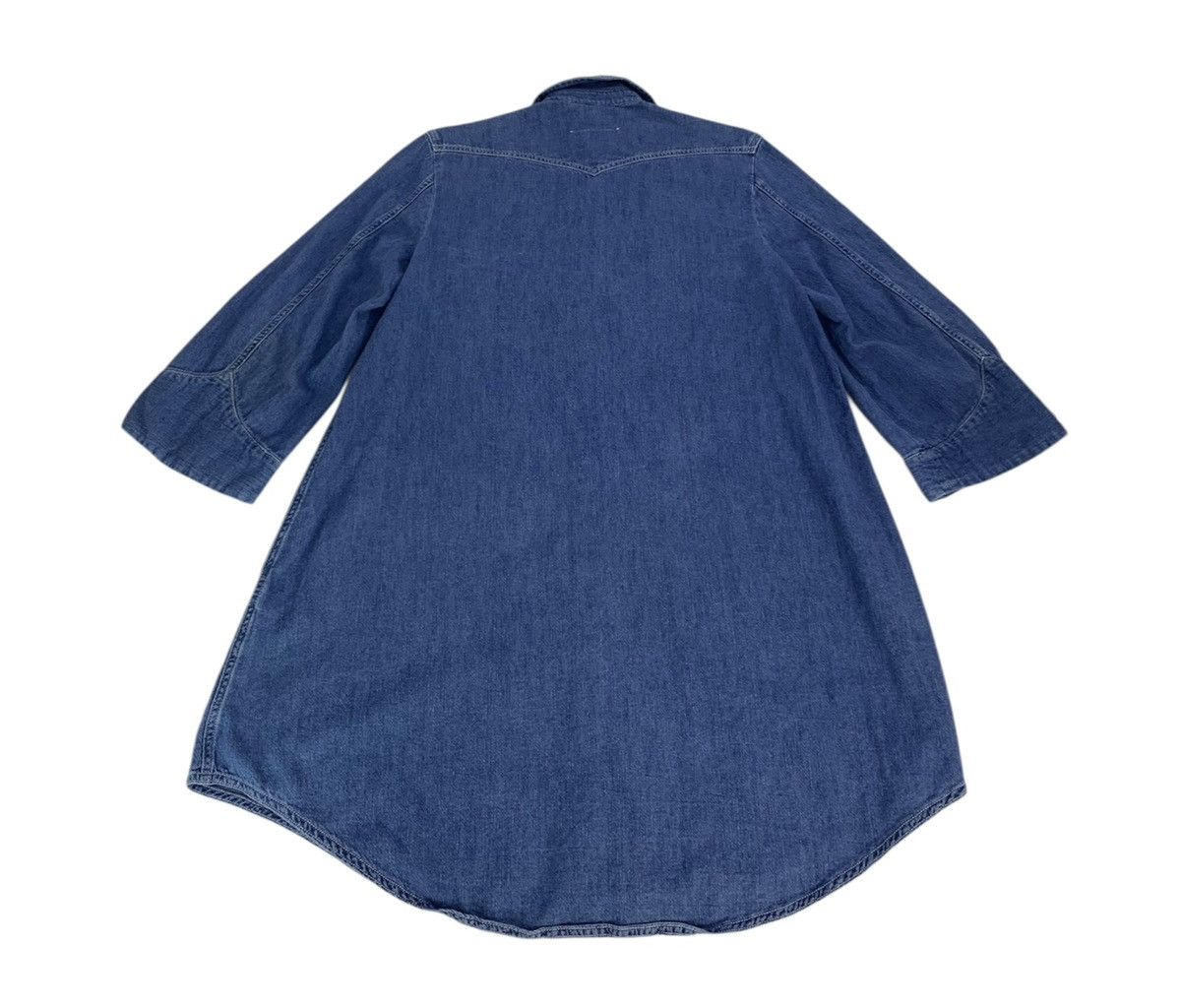 Maison Margiela MM6 Maison Margiela Paris Denim Shirt Button Front Dress Size L / US 10 / IT 46 - 2 Thumbnail