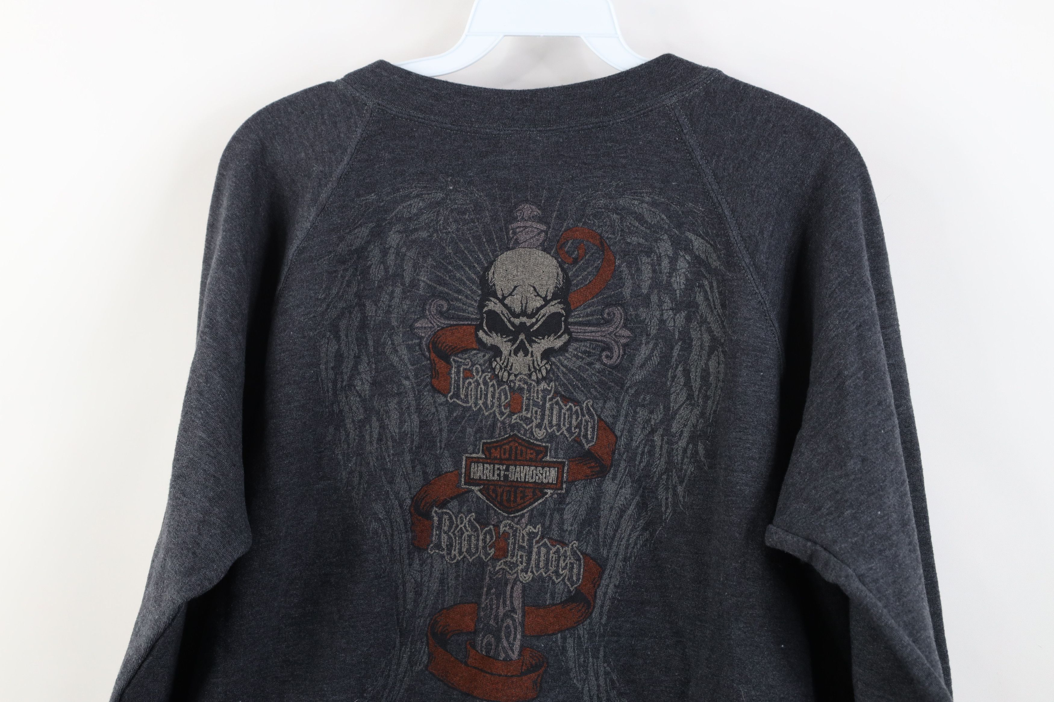 Harley Davidson Vintage Y2K Harley Davidson Tribal French Terry Sweatshirt Size XL / US 12-14 / IT 48-50 - 15 Thumbnail