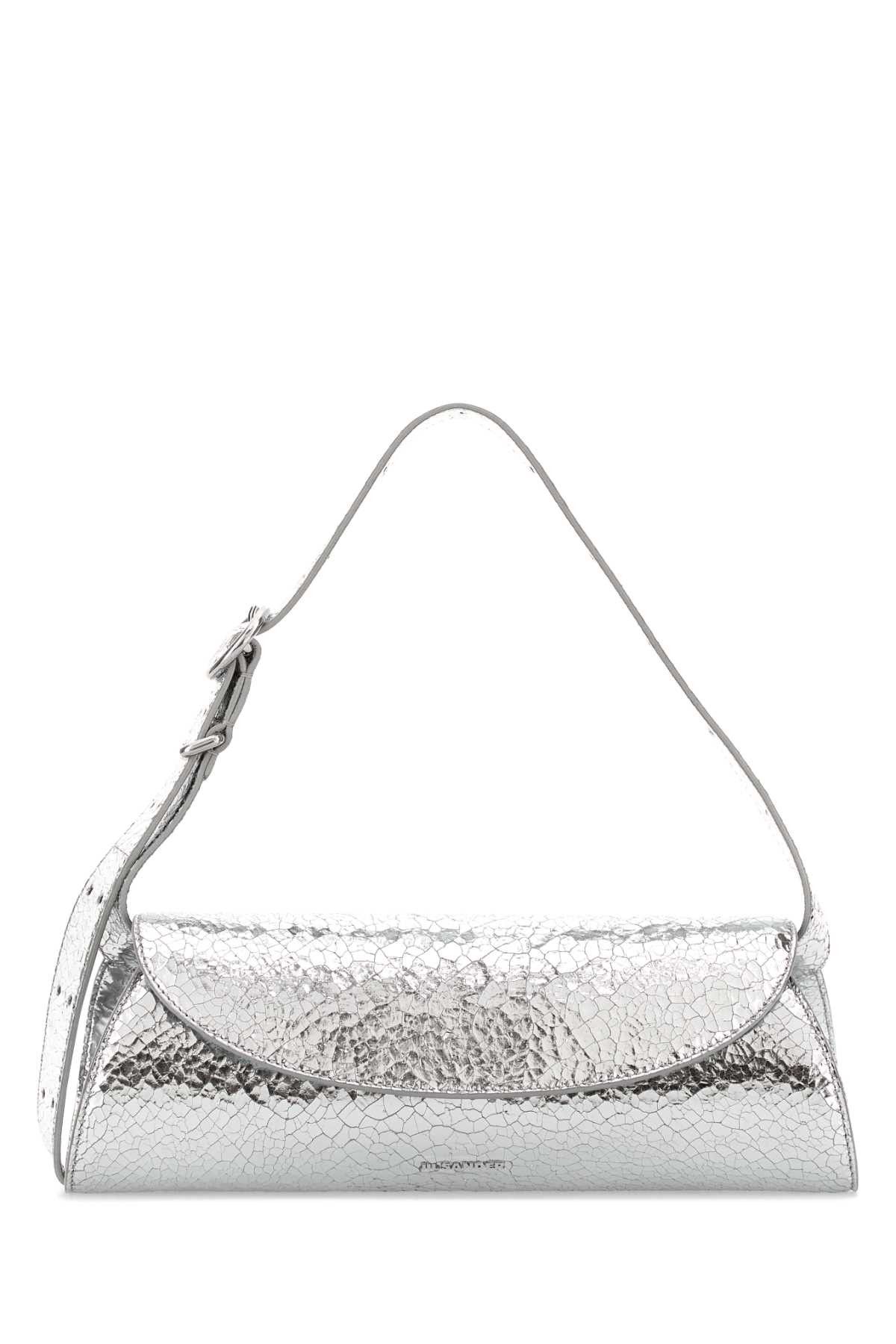 Jil Sander Silver Leather Cannolo Crossbody Bag Size ONE SIZE - 1 Thumbnail