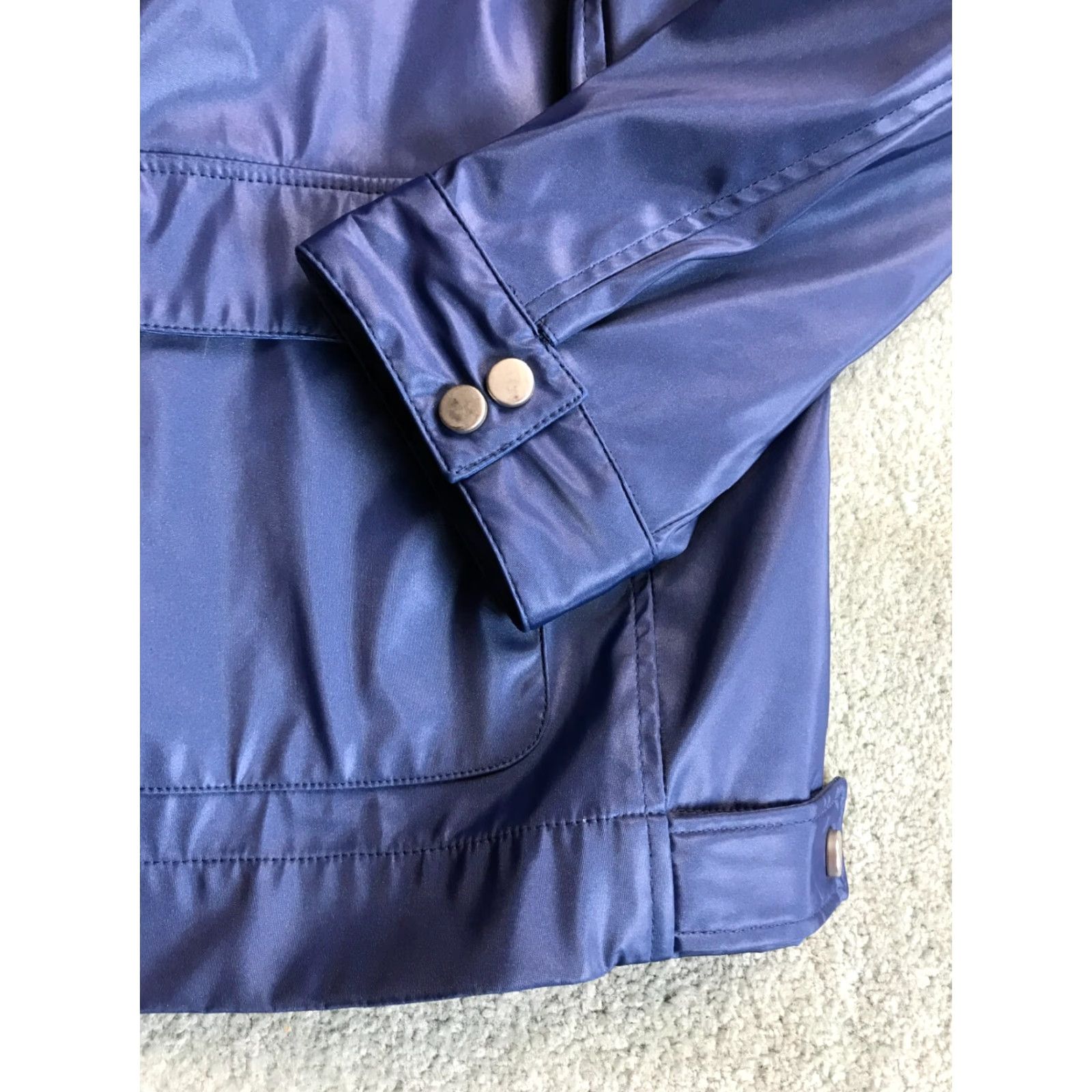 Vintage OutBrook Jacket Women 1X Blue Full Zip Pockets Jacket Size XL / US 12-14 / IT 48-50 - 4 Thumbnail