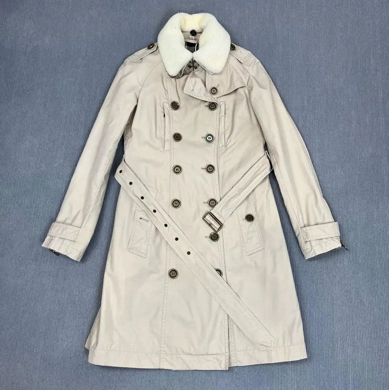 Burberry Burberry Gray Cotton Women's Trench Coat XS Size XS / US 0-2 / IT 36-38 - 1 Thumbnail