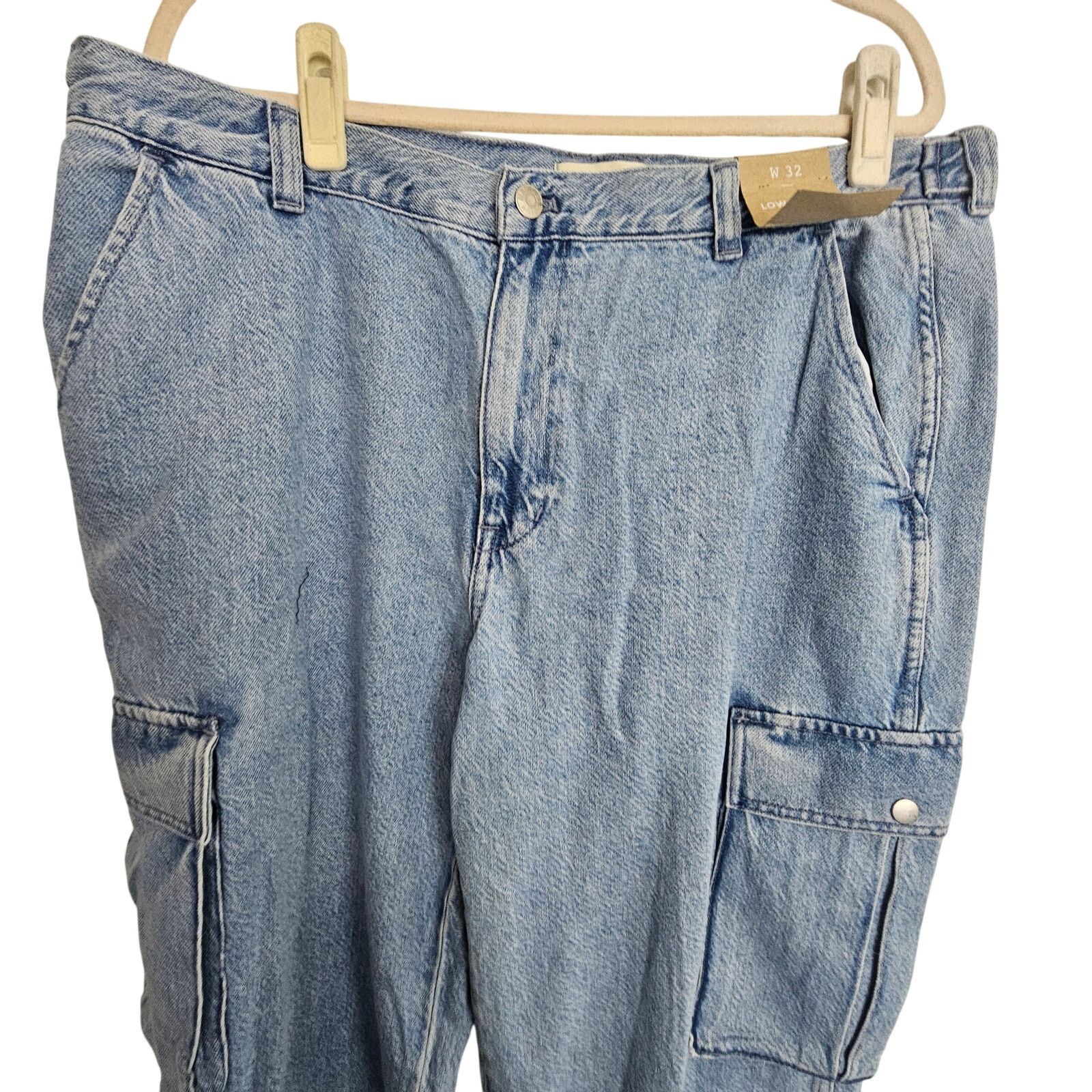 Madewell Madewell Womens Low Slung Cargo Jeans Size 32 Denim Pants Size 32" / US 10 / IT 46 - 2 Thumbnail