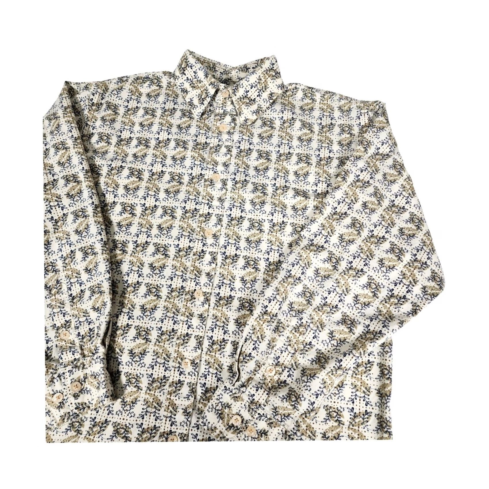Vintage Indigo Joe Shirt Medium Mens Patterned Button Down Long Sleeve Cotton Size US M / EU 48-50 / 2 - 3 Thumbnail