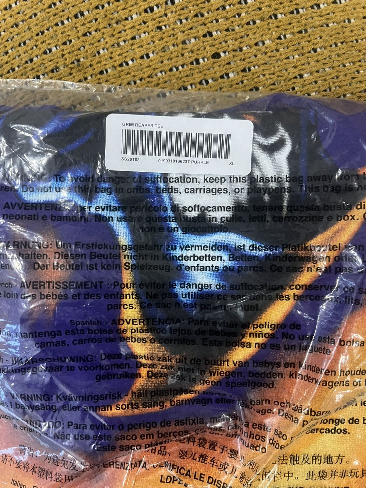 Supreme Supreme Grim Reaper Tee Purple XL SS26 Size US XL / EU 56 / 4 - 1 Thumbnail