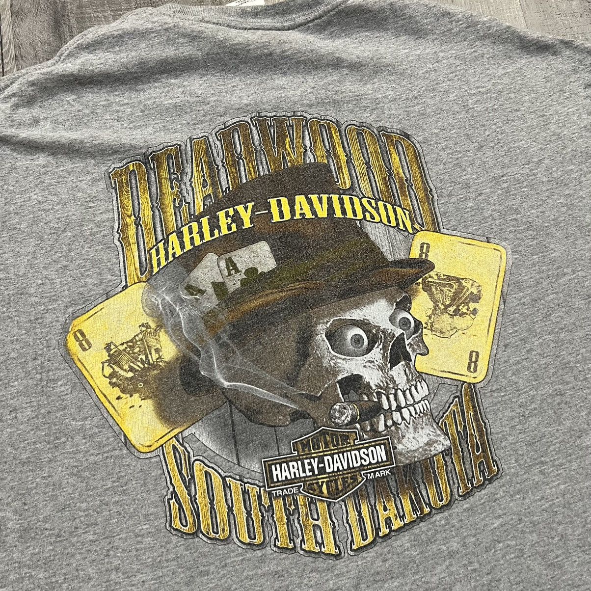 Harley Davidson Harley Davidson Motorcycles Badlands Grey Skull Biker Tee Size US XXL / EU 58 / 5 - 4 Thumbnail