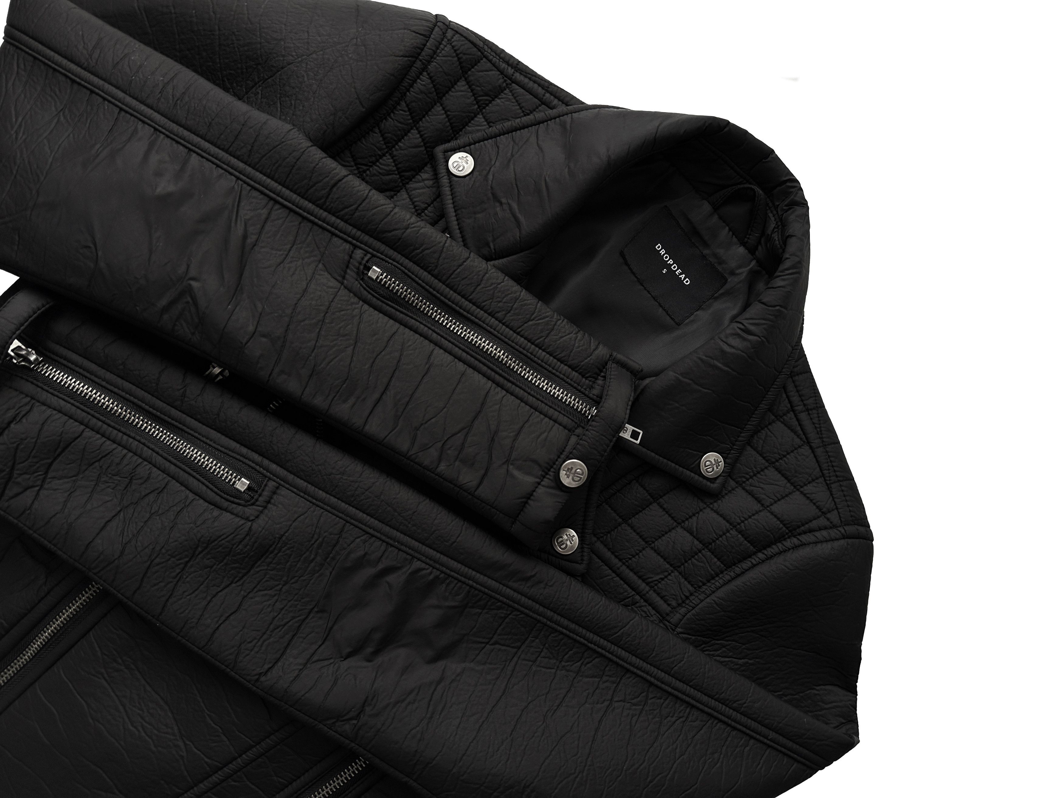 Drop Dead Clothing Drop Dead black nylon biker jacket Size US S / EU 44-46 / 1 - 6 Thumbnail