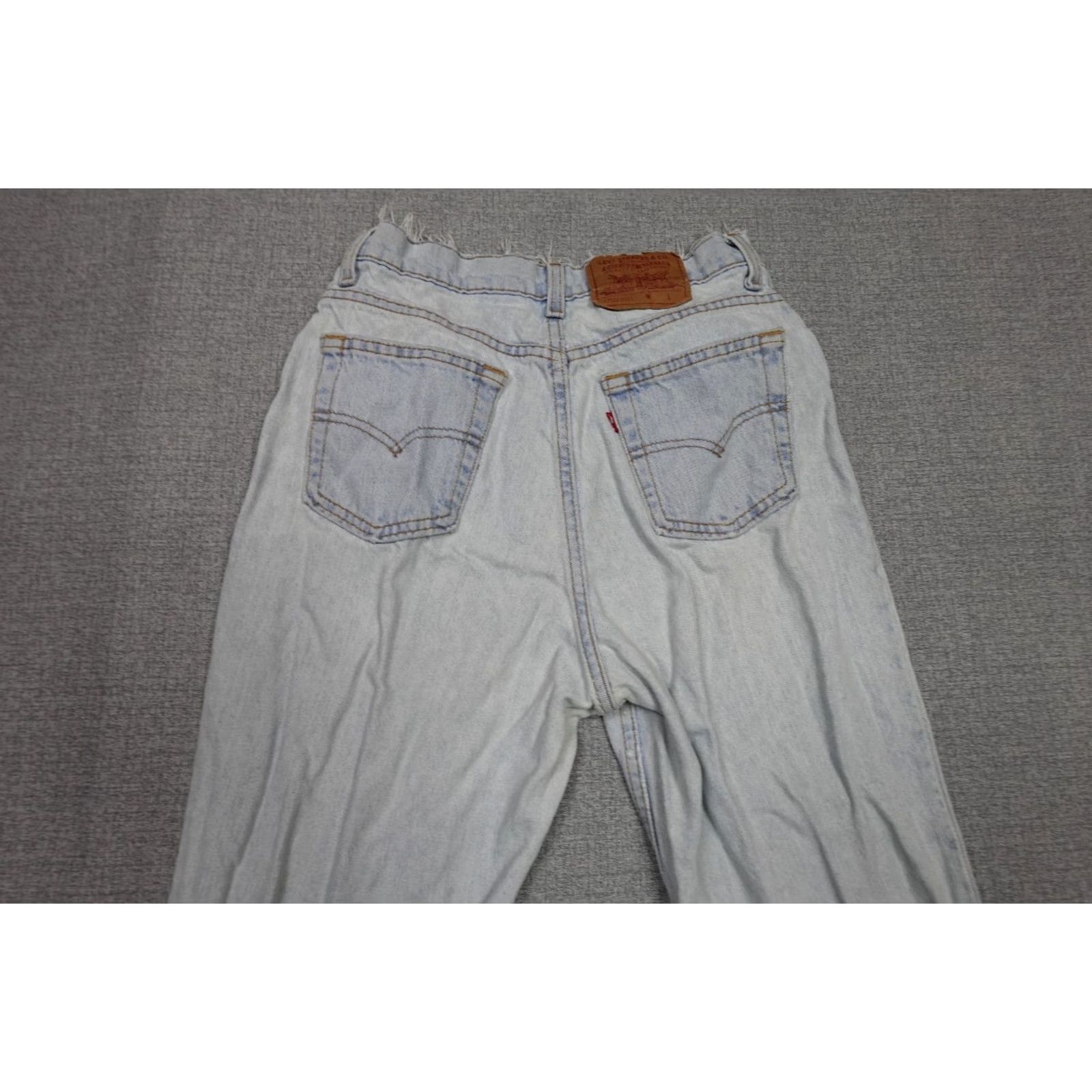 Levi's VINTAGE Levi's Jeans Womens Regular Size 11 Blue Distressed 90s USA Levi's 505 Straight Faded Washed Jeans Women Size 32" / US 10 / IT 46 - 5 Thumbnail