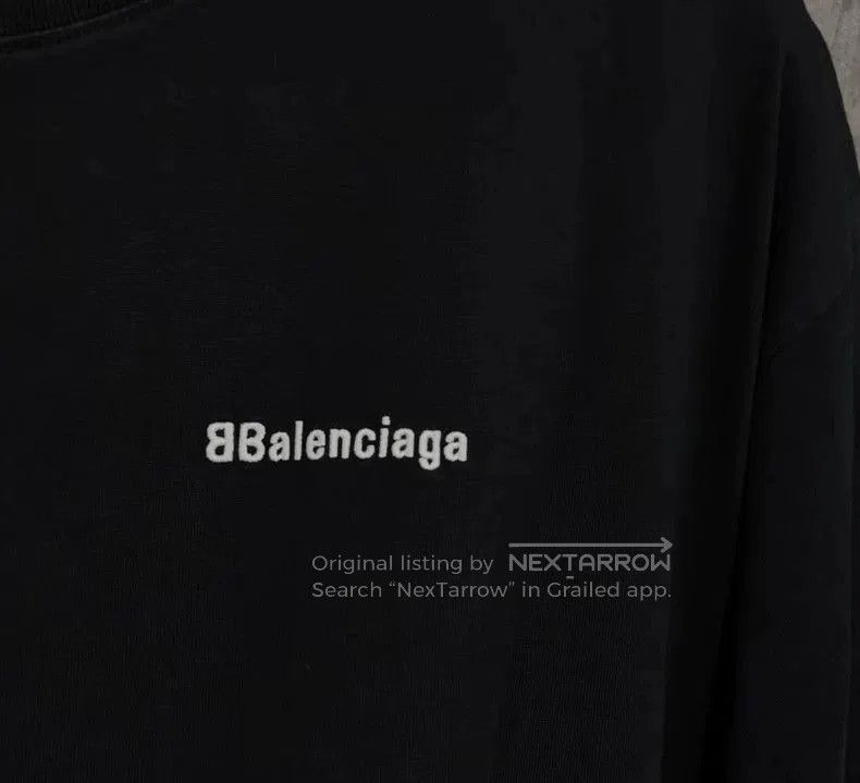 Balenciaga Balenciaga Embroidered Logo Short Sleeve Tee. Size US M / EU 48-50 / 2 - 2 Thumbnail