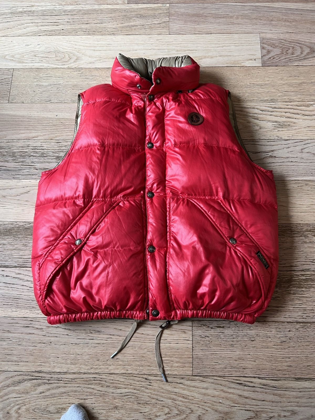 Polo Ralph Lauren × Vintage Vintage 90s Polo Ralph Lauren Puff Vest Hood Rap Y2K Rare Size US XL / EU 56 / 4 - 2 Thumbnail