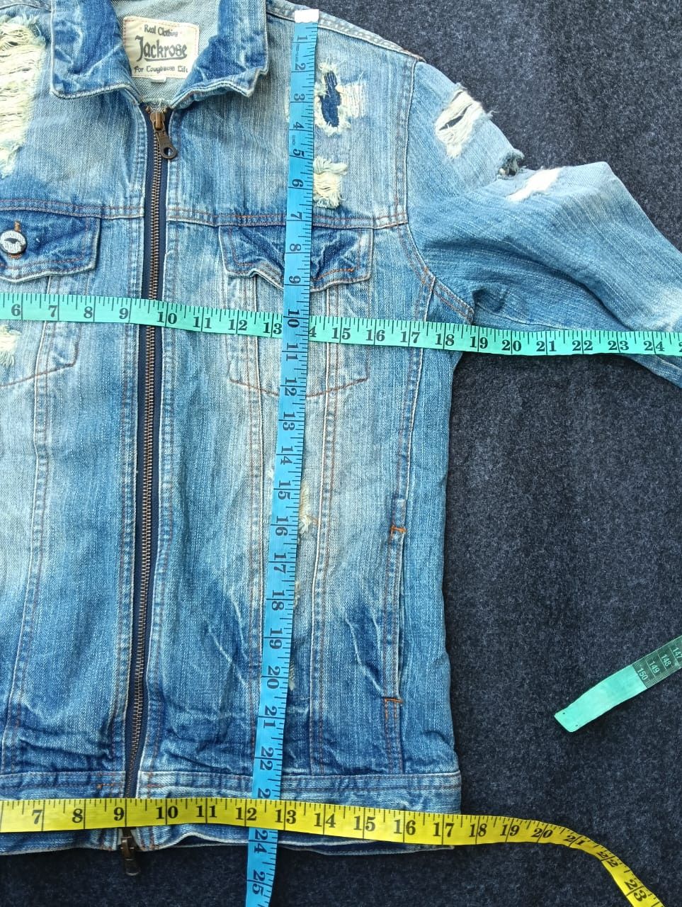 JACKROSE Unisex 💥 JACKROSE Distressed Denim Jacket Size US S / EU 44-46 / 1 - 9 Thumbnail