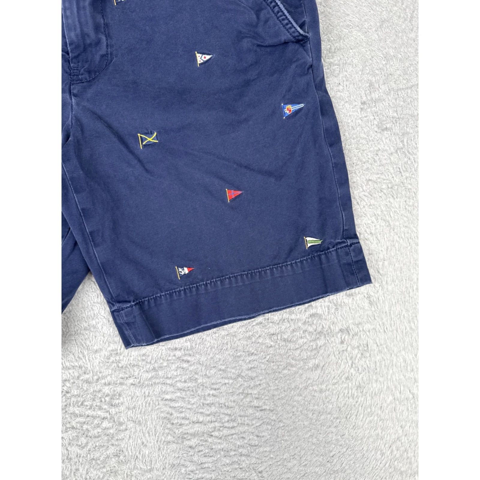 Polo Ralph Lauren Polo Ralph Lauren Shorts Men 33 Blue Chino Nautical Flags 10 Inseam Casual Beach Size US XS / EU 42 / 0 - 2 Thumbnail