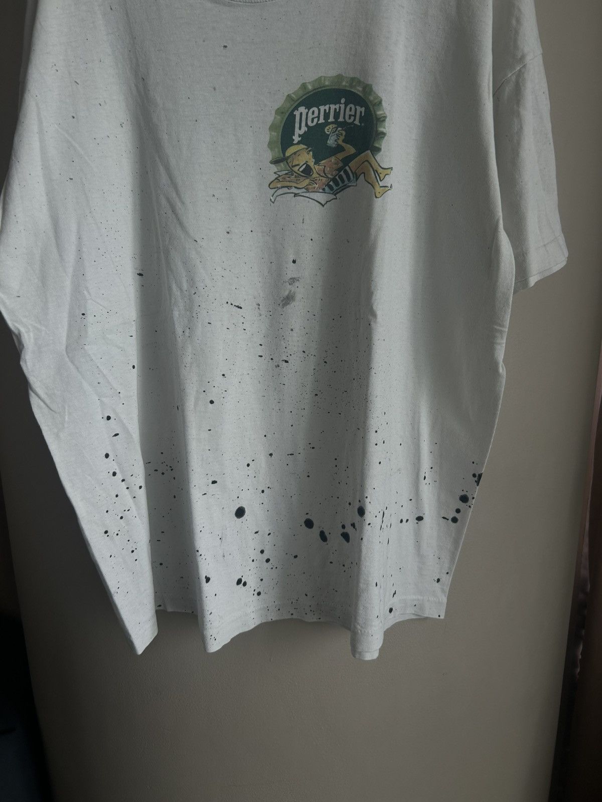 Vintage Vintage Fader Perrier Drink 90s Graphic T Shirt Thrashed Size US L / EU 52-54 / 3 - 4 Thumbnail
