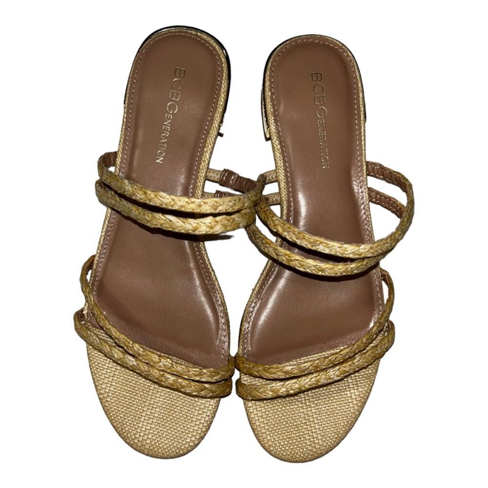 Designer BCBGeneration l NWOT Dexti Straw Sandals Size 8 Size US 8 / IT 38 - 2 Thumbnail
