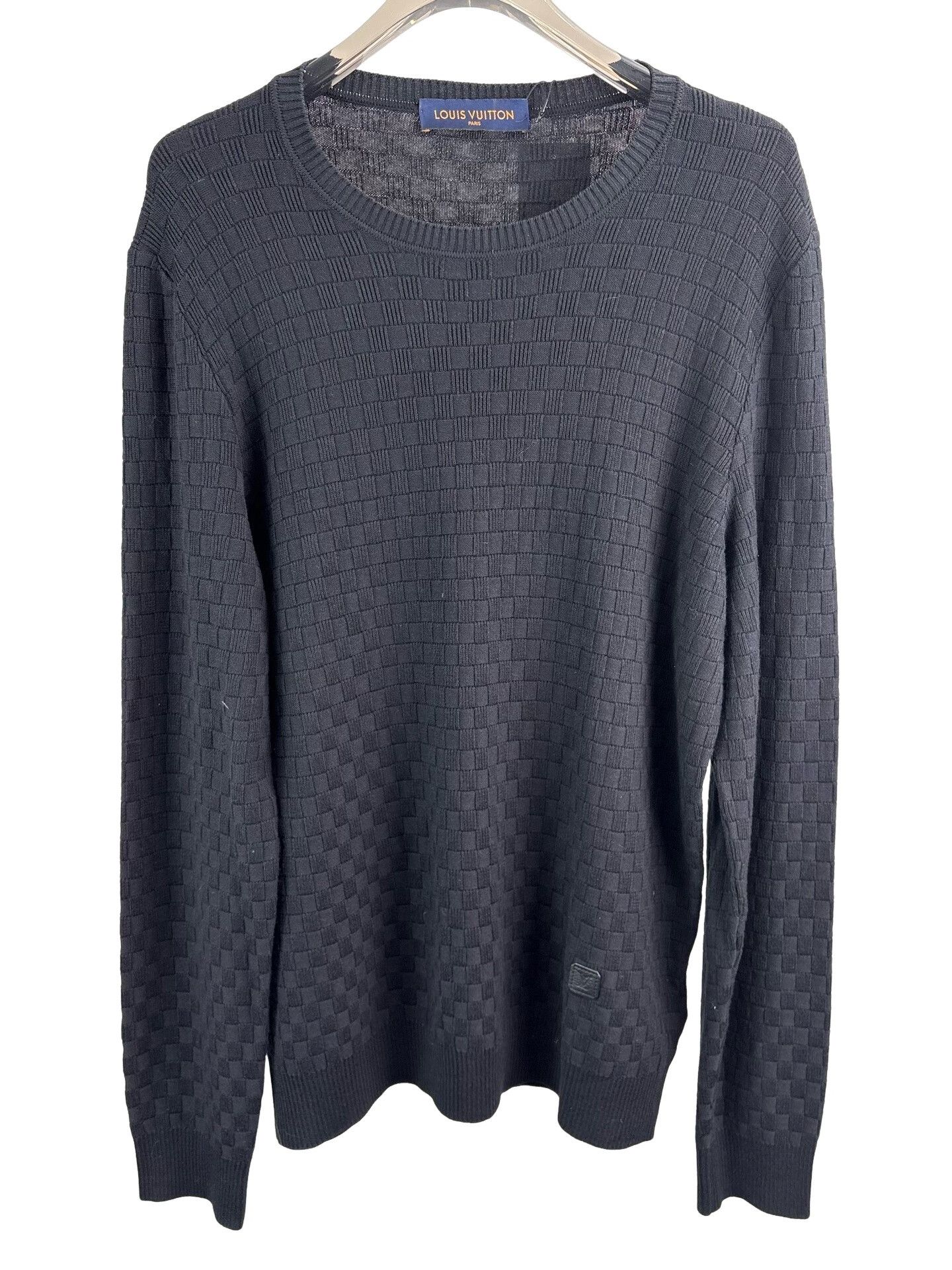Louis Vuitton Louis Vuitton Damier Textured Wool Sweater XXL Size US XXL / EU 58 / 5 - 1 Thumbnail