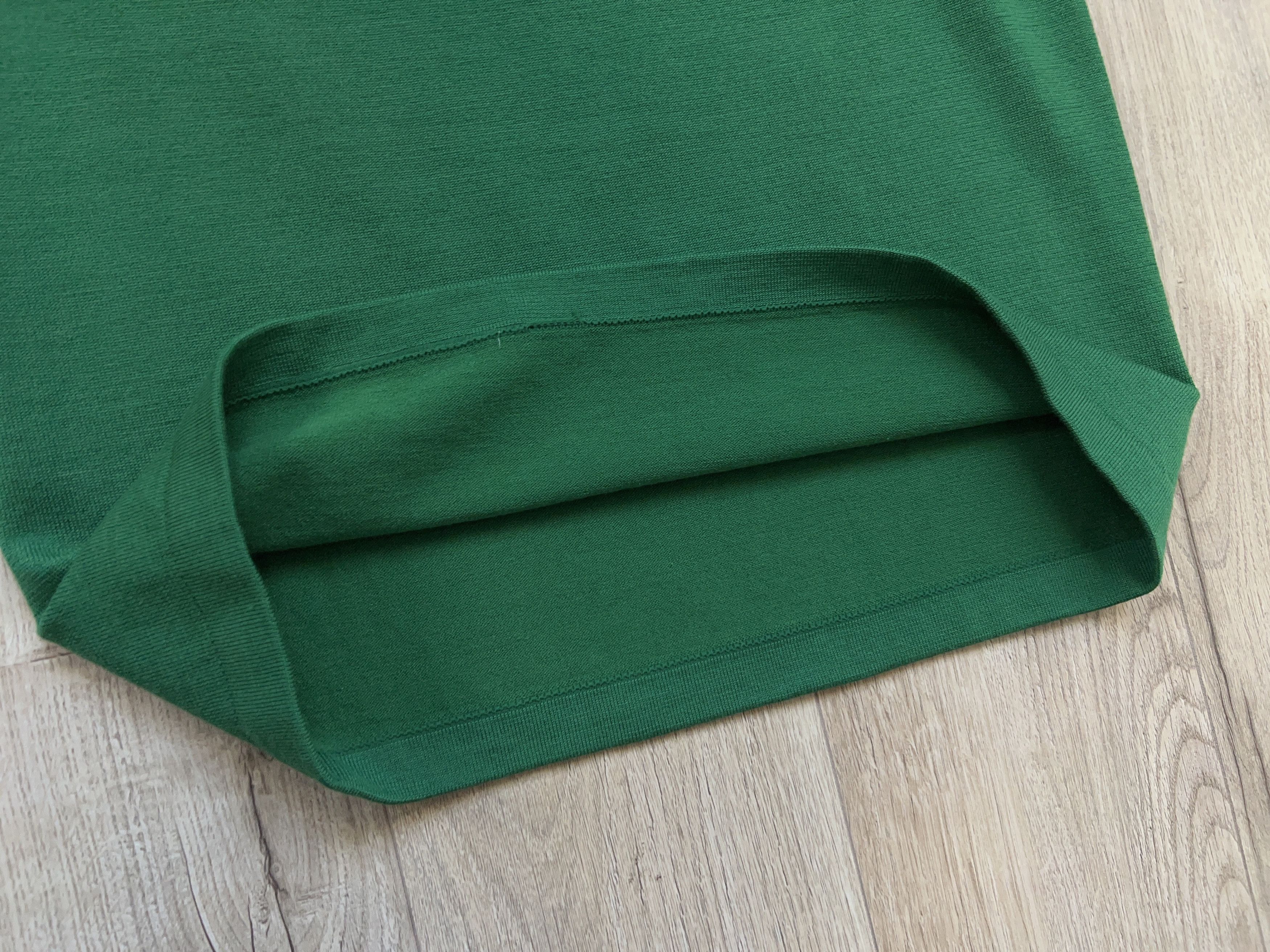 Designer × Wolford Green Wool Cotton Elastane Stretch Pencil Straight Skirt M Size 28" / US 6 / IT 42 - 6 Thumbnail