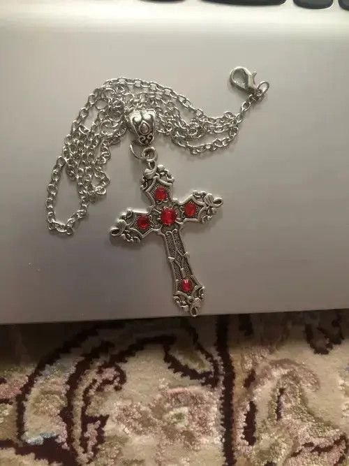Jewelry Gothic Crucifix Pendant Necklace in Silver, Men's