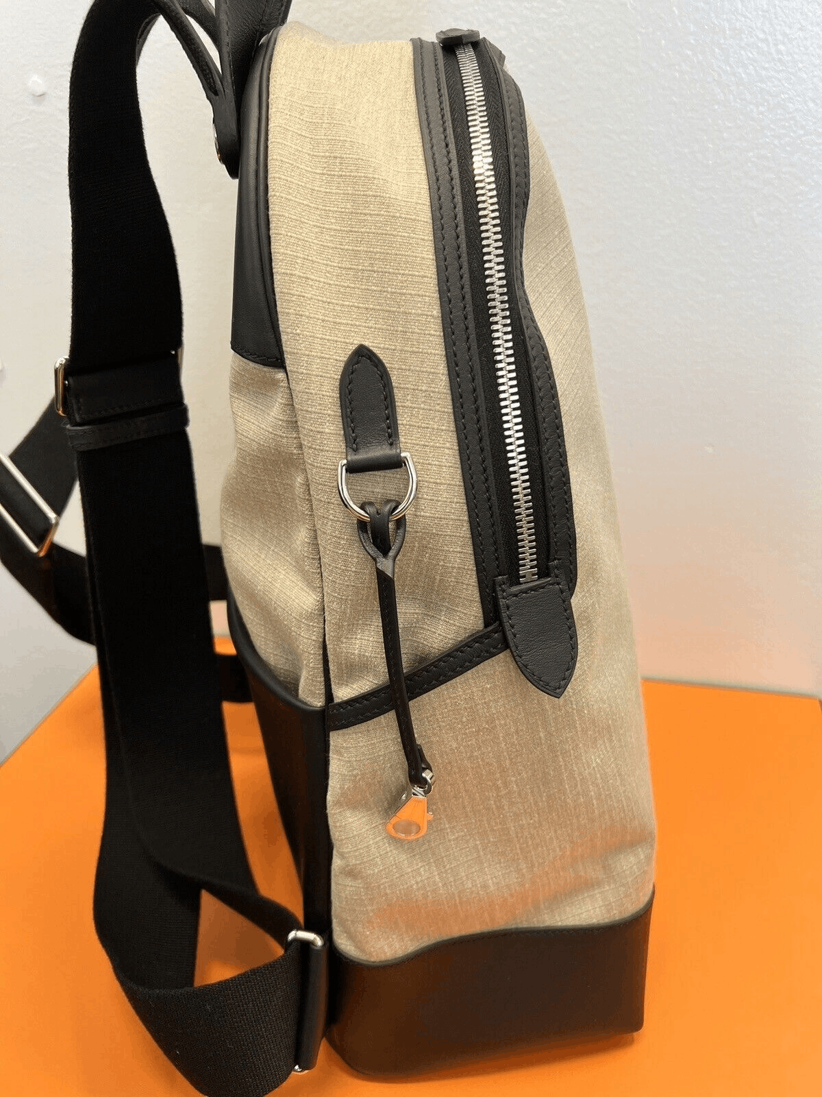 Hermes HERMES ALLBACK Bivouac Canvas Swift Calfskin Backpack $6700 Size ONE SIZE - 4 Thumbnail