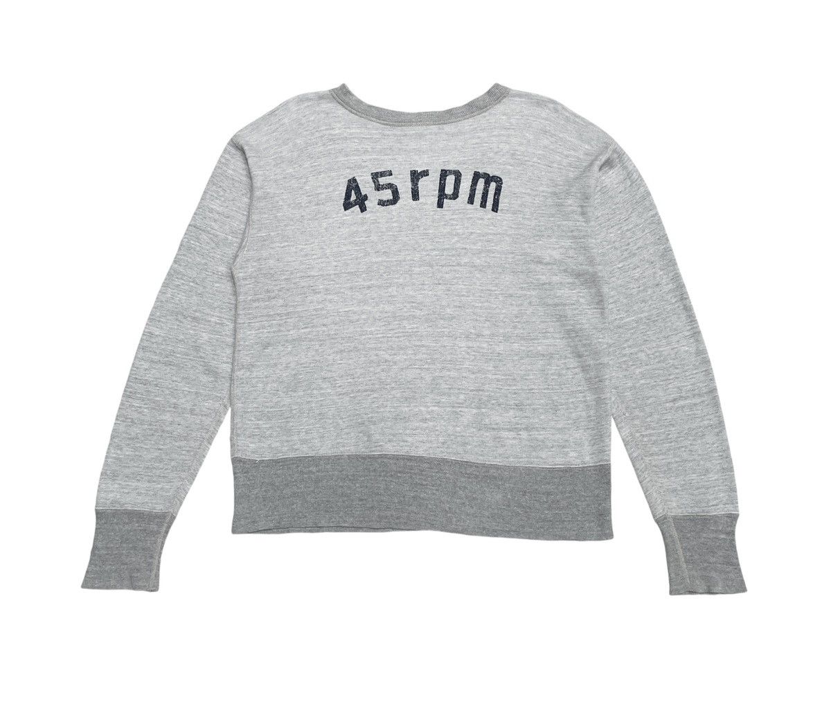 45rpm × Japanese Brand Rare Vintage Japanese Brand 45rpm Big Logo Sweatshirt 1990s Size US M / EU 48-50 / 2 - 1 Thumbnail