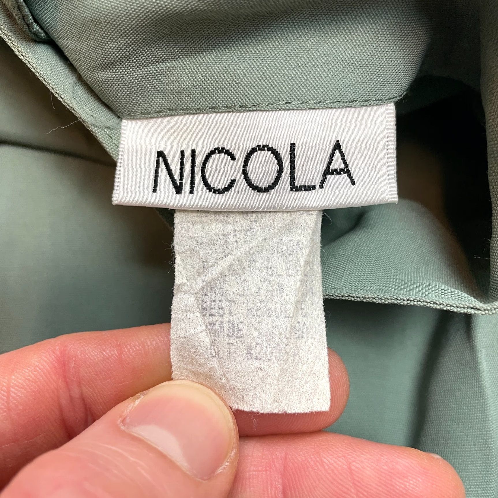 Vintage VINTAGE Nicola Blouse Top Womens L Green Short Sleeve Button Up Embroidered Classic 90s Style Shirt Womens Regular Fit Size L / US 10 / IT 46 - 5 Thumbnail