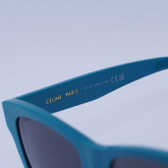 Celine New Celine CL40249U 87A Sunglasses - Neon Turquoise Frame Size ONE SIZE - 6 Thumbnail